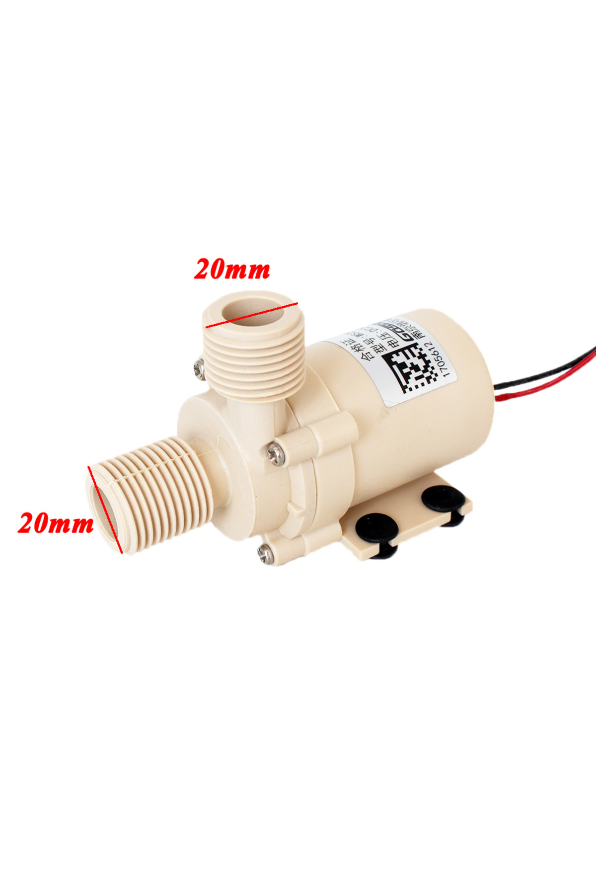 buyready-24V 6m 12L per min DC 12V 24V (0-110 Degrees) Celsius Hot Water Circulation Pump Food Grade Brushles 4