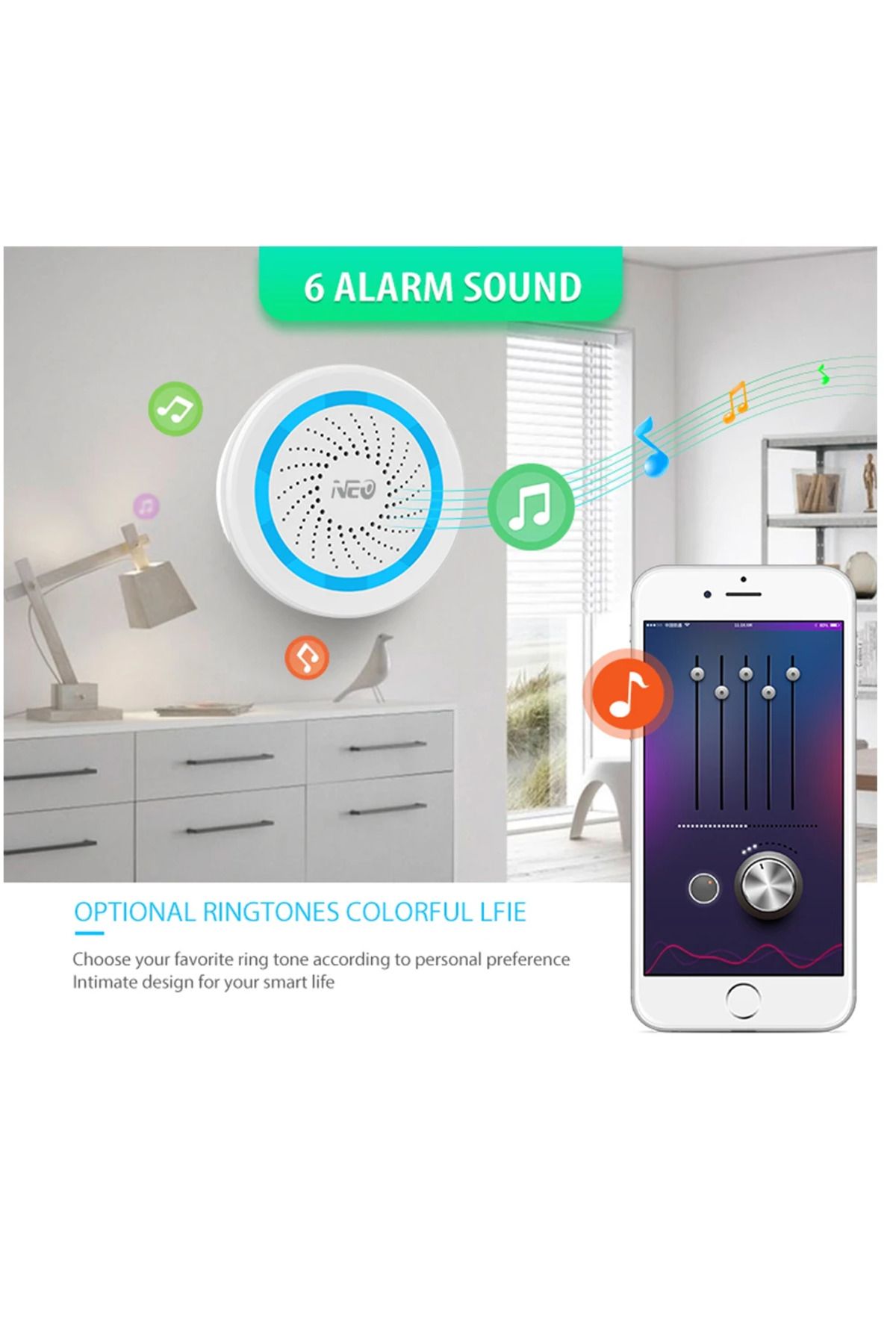 Choice-Neo Z-wave Plus Wireless Home Automation Battery-powered Also Can Be Charged With Usb Siren Alarm... 6