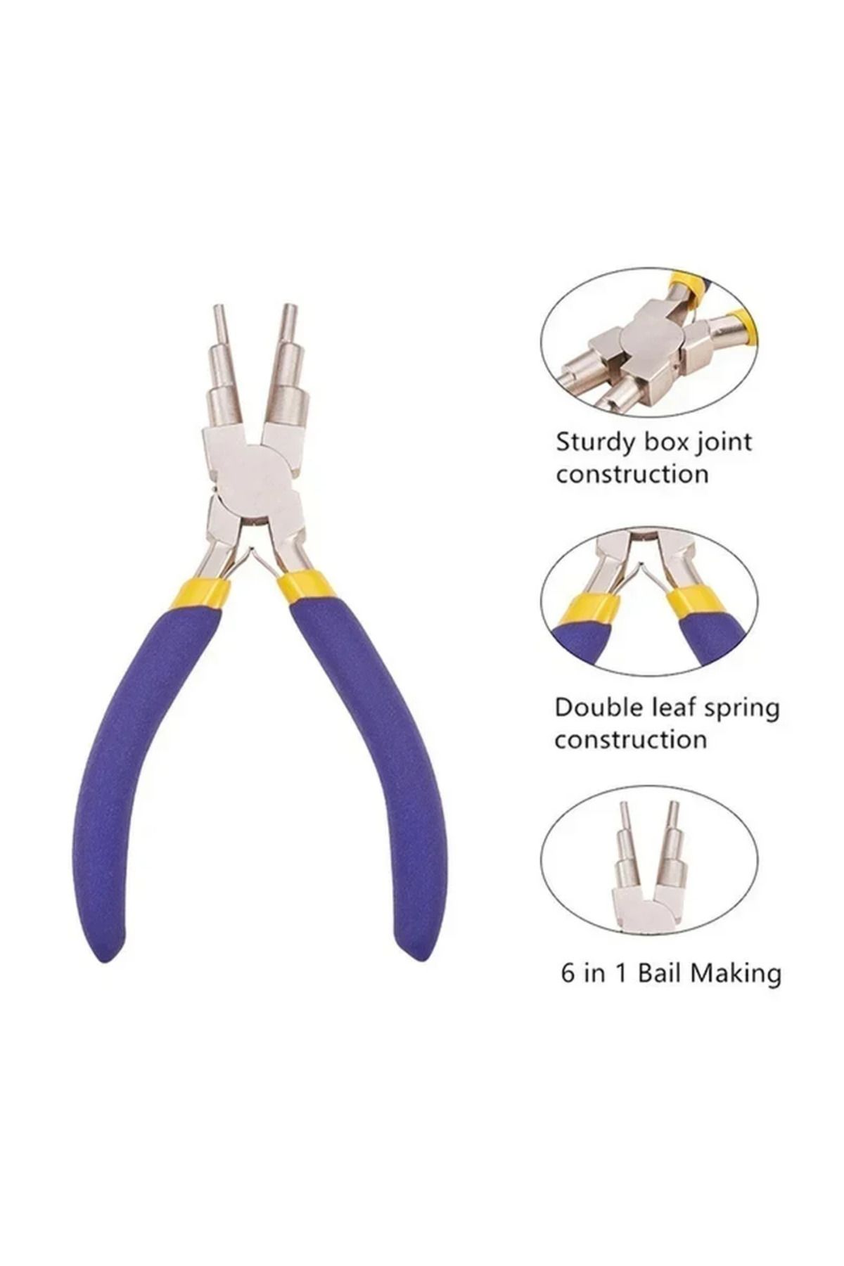 Choice-6-in-1 Carbon Steel Round Nose Jewelry Pliers Bail Making Pliers DIY Hand Tool Metal Lobster Buck... 8
