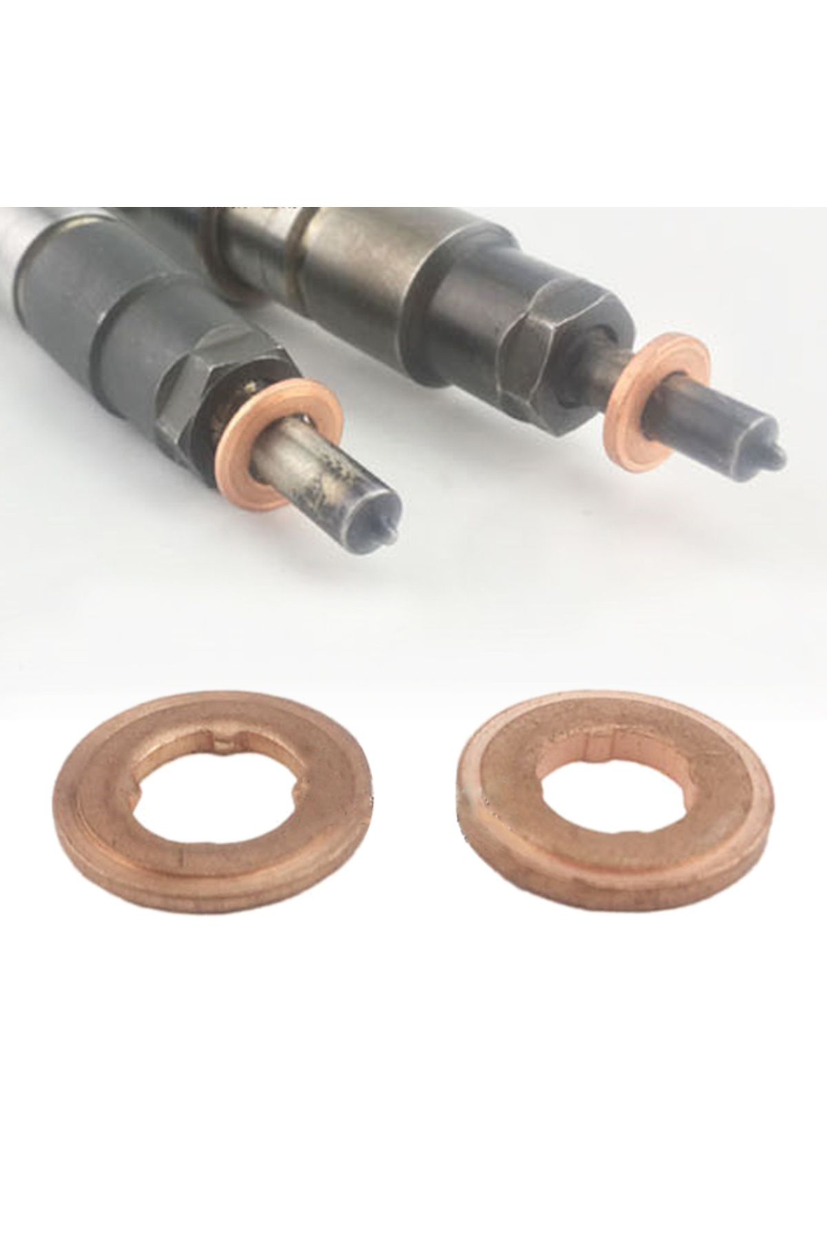 Choice-2.5mm 20 pcs 7x15mm EURO-III Common Rail Injector Nozzle Copper Pad Gasket for Diesel Injector Seal 6