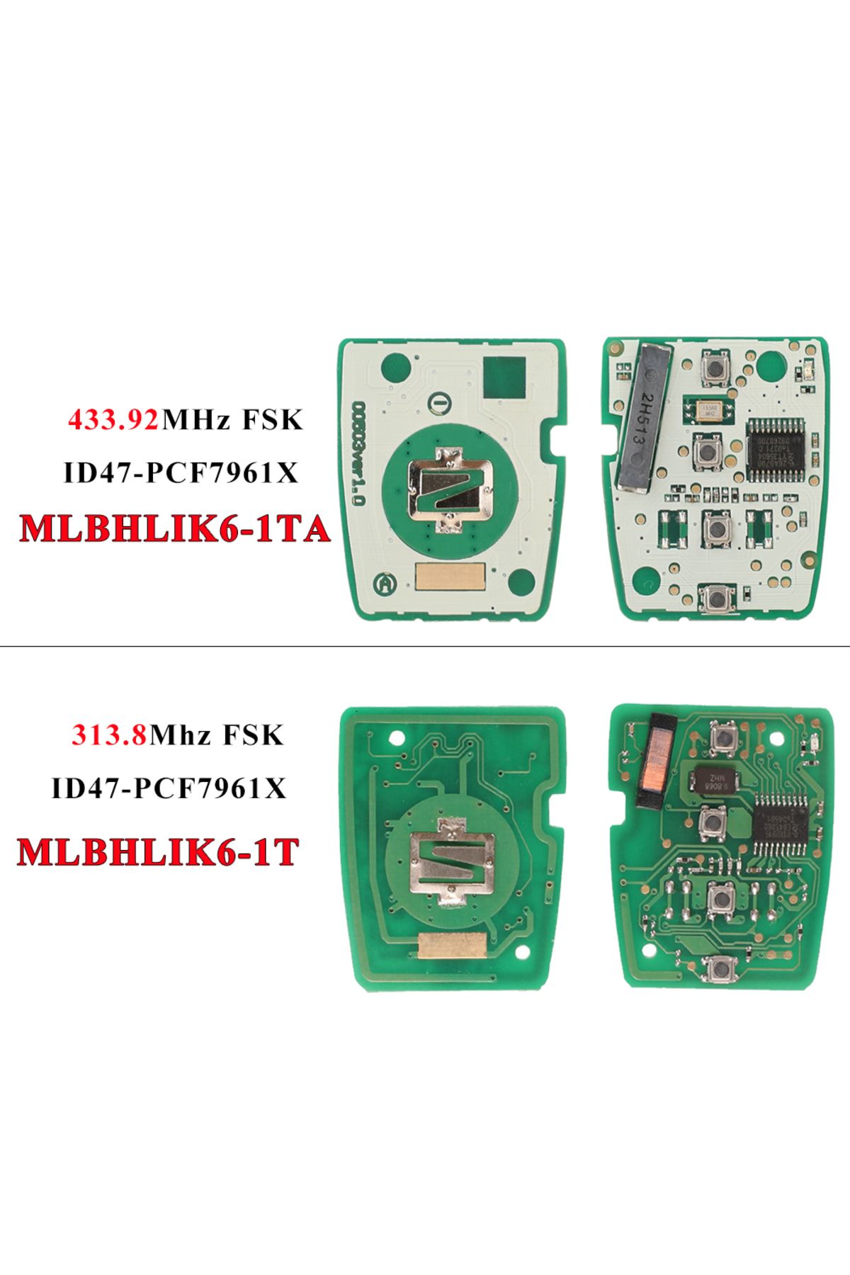 Choice-313.8mhz Id47 1 Circuit Board Only Jingyuqin 2/3/4 Btn Car Key Fob Pcf7961 Chip Remote Key Fob For H 1