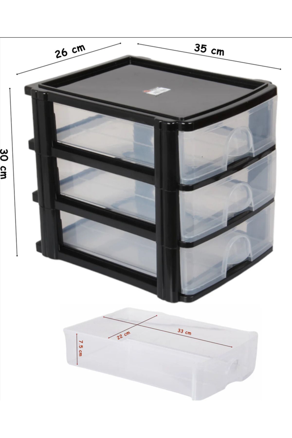Flash Bazaar-A4 Size 3-Tier Organizer with Storage Drawers 1