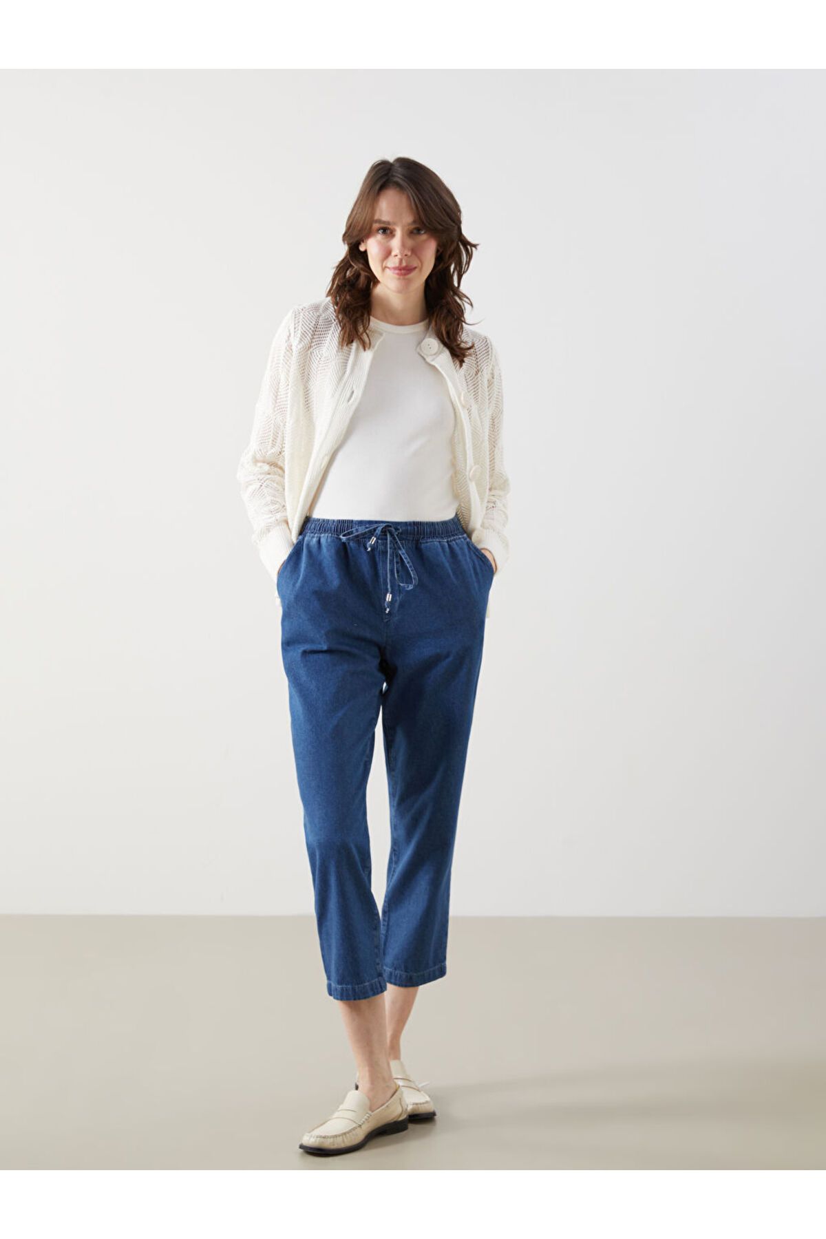 LC Waikiki Beli Lastikli Carrot Fit Kadın Jean Pantolon