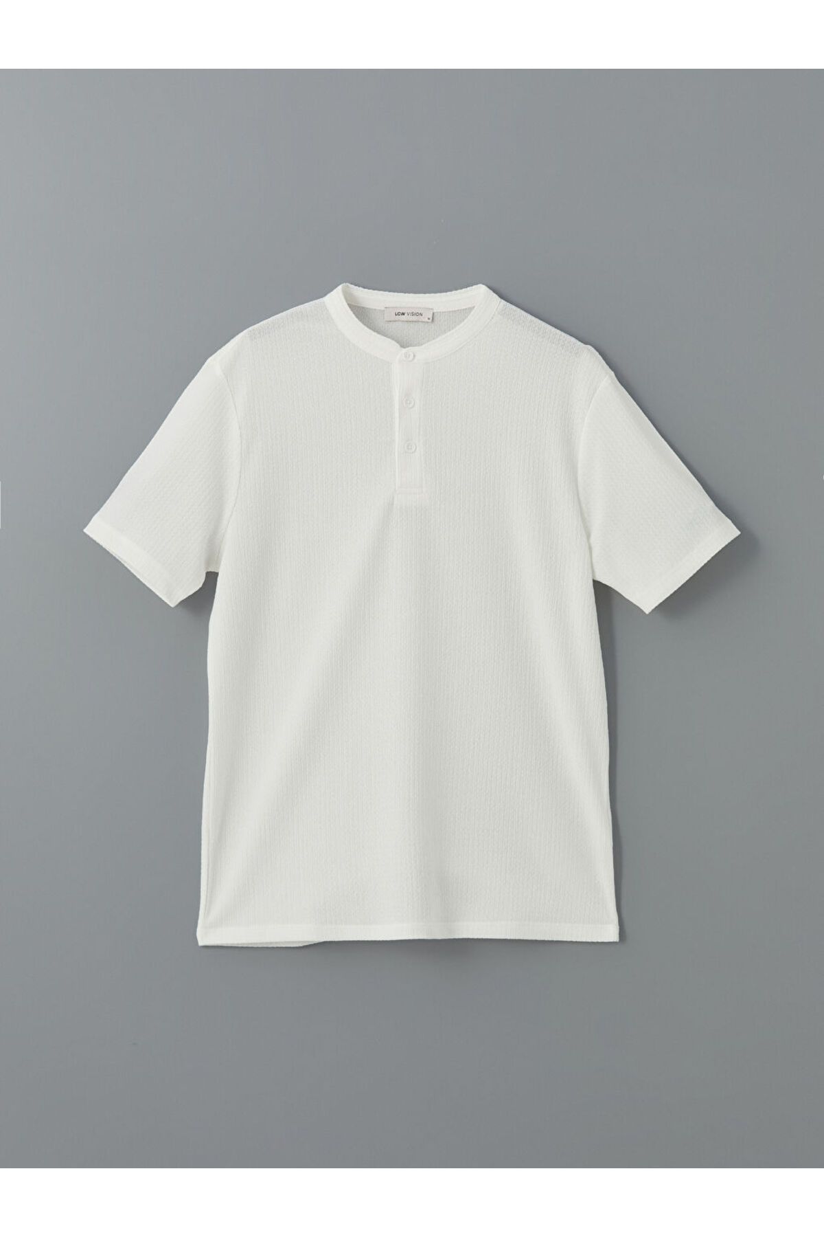 LC Waikiki-Νέα σεζόν Judge Collar Patterned Buttoned Ανδρικό Tisort με υφή - S5G417Z8 5