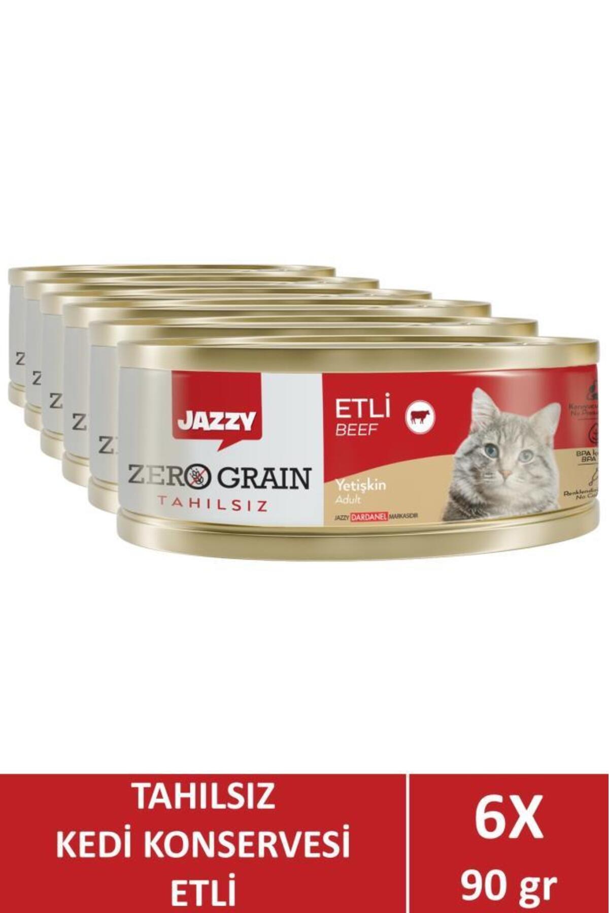 JAZZY Zero Grain Yetişkin Kedi Etli 90 gr X 6 Adet - Fiyatı, Yorumları