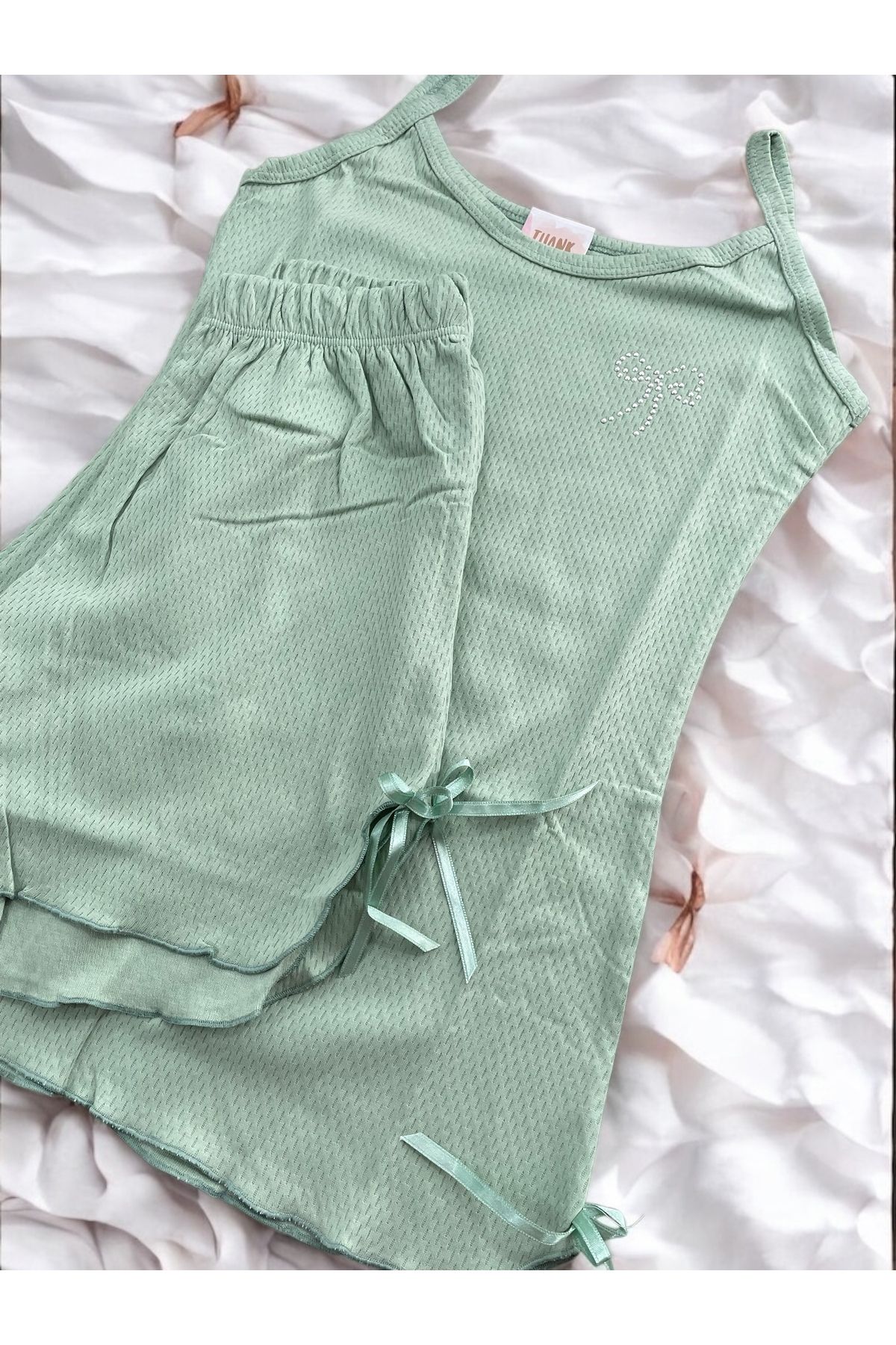 Ladnie iç giyim-Strap Ribbon Shorts Set 1