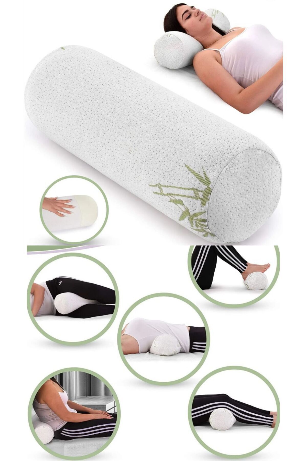 Simple. The Pillow Pernă Cu Role Multifuncțională Ortopedică Visco Pernă Pentru Gât Din Spumă Cu Memorie Pernă Pentru Picior De Gât Lombar - One Size