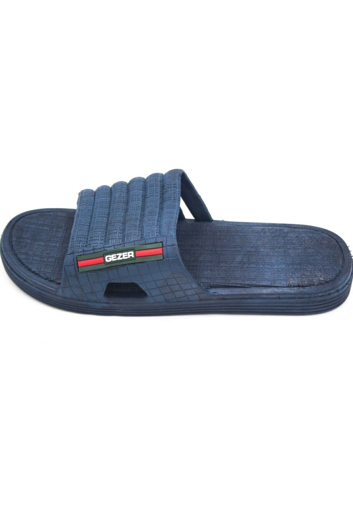 GEZER-Non-Slip Sole Sea, Beach, Bathroom, Pool, WC, Daily Men's Slippers - Navy Blue 5