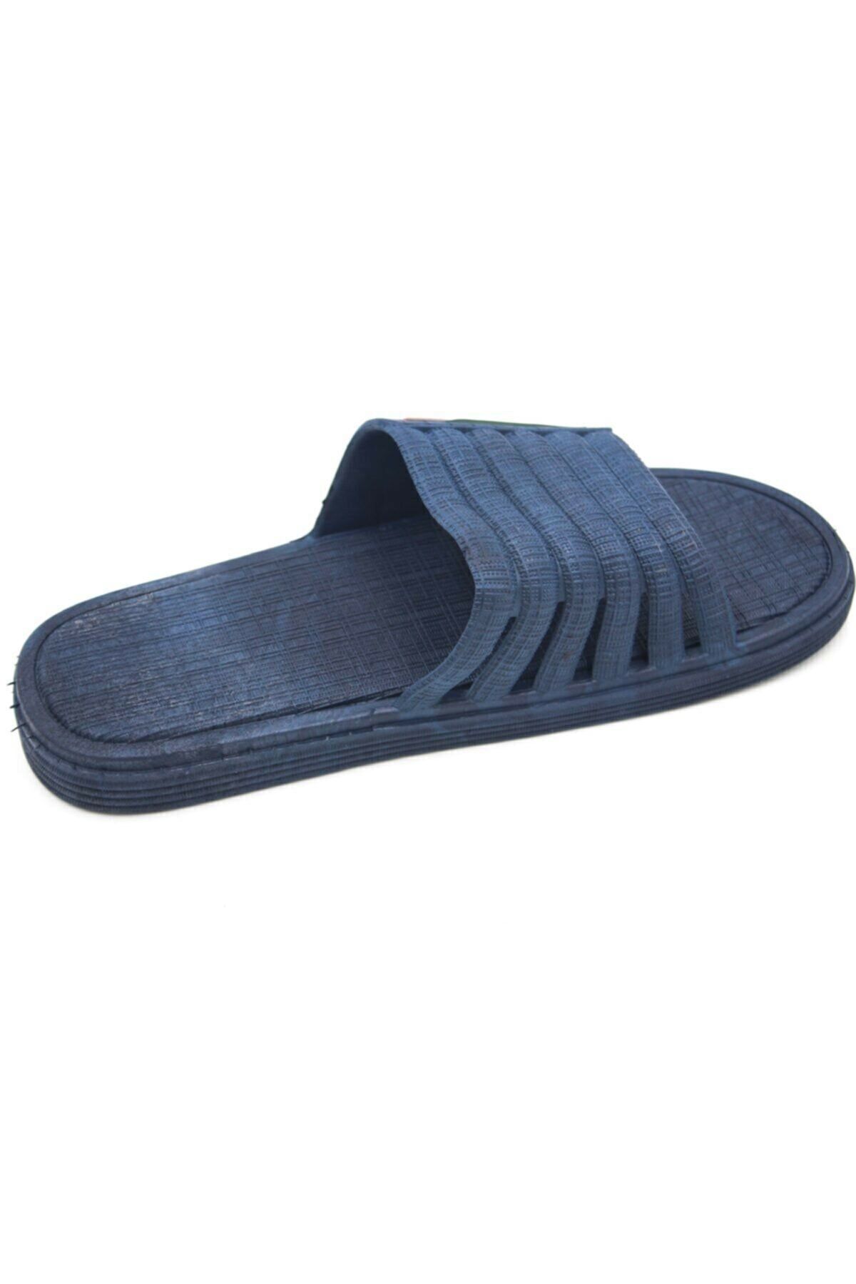GEZER-Non-Slip Sole Sea, Beach, Bathroom, Pool, WC, Daily Men's Slippers - Navy Blue 3