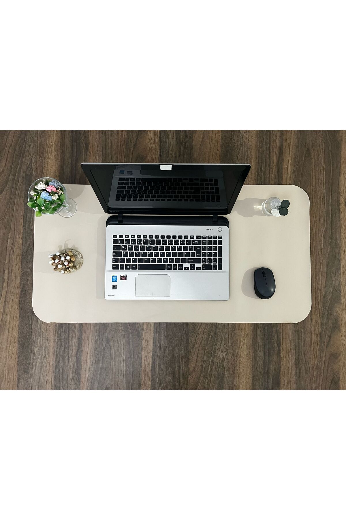 MODA Krem Renk deri sümen, Mousepad, Hediyelik masa üstü sümen