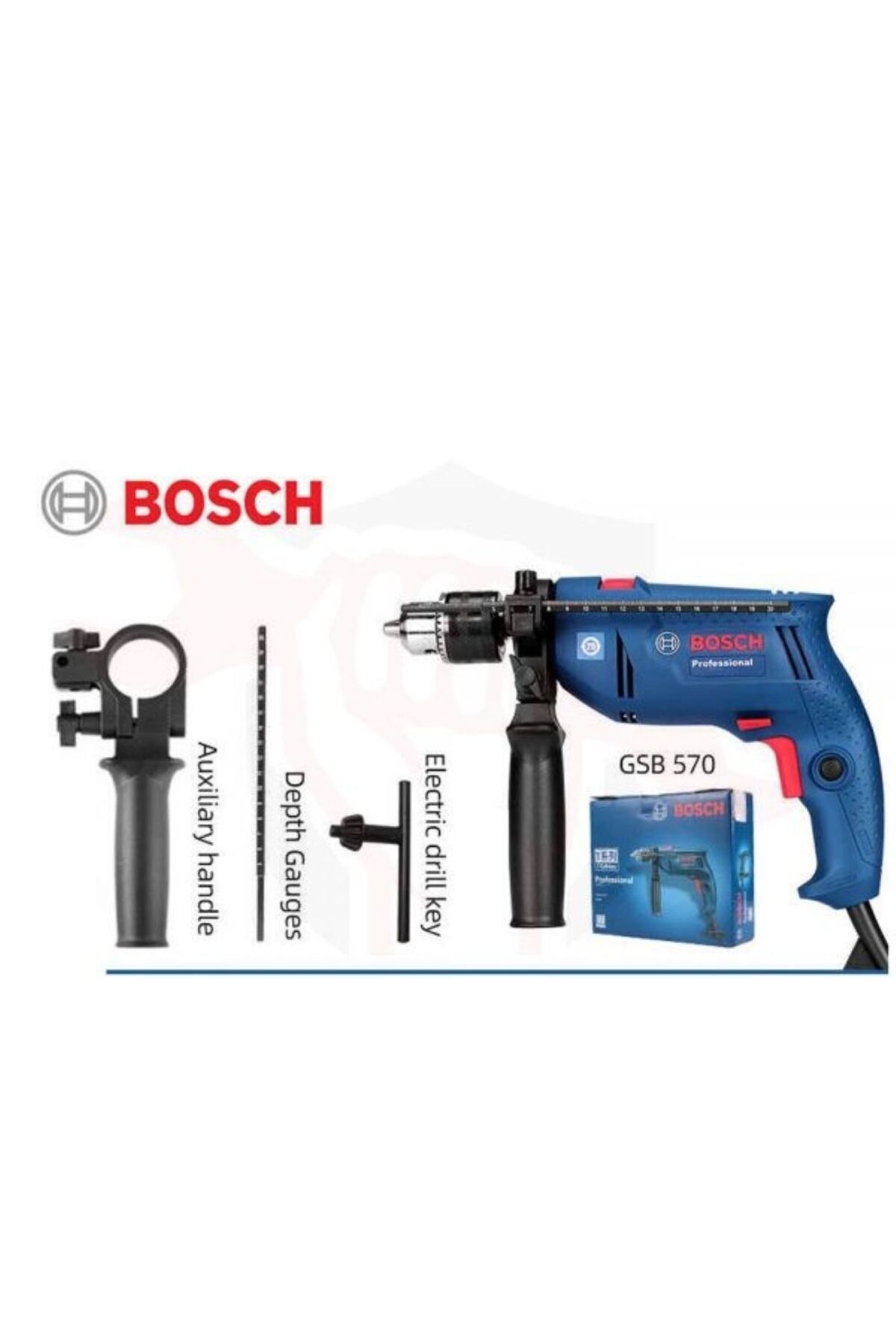 Bosch-دريل شنيور تخريم مع ميزة المطرقة برأس معدني 570 وات من بوش 3