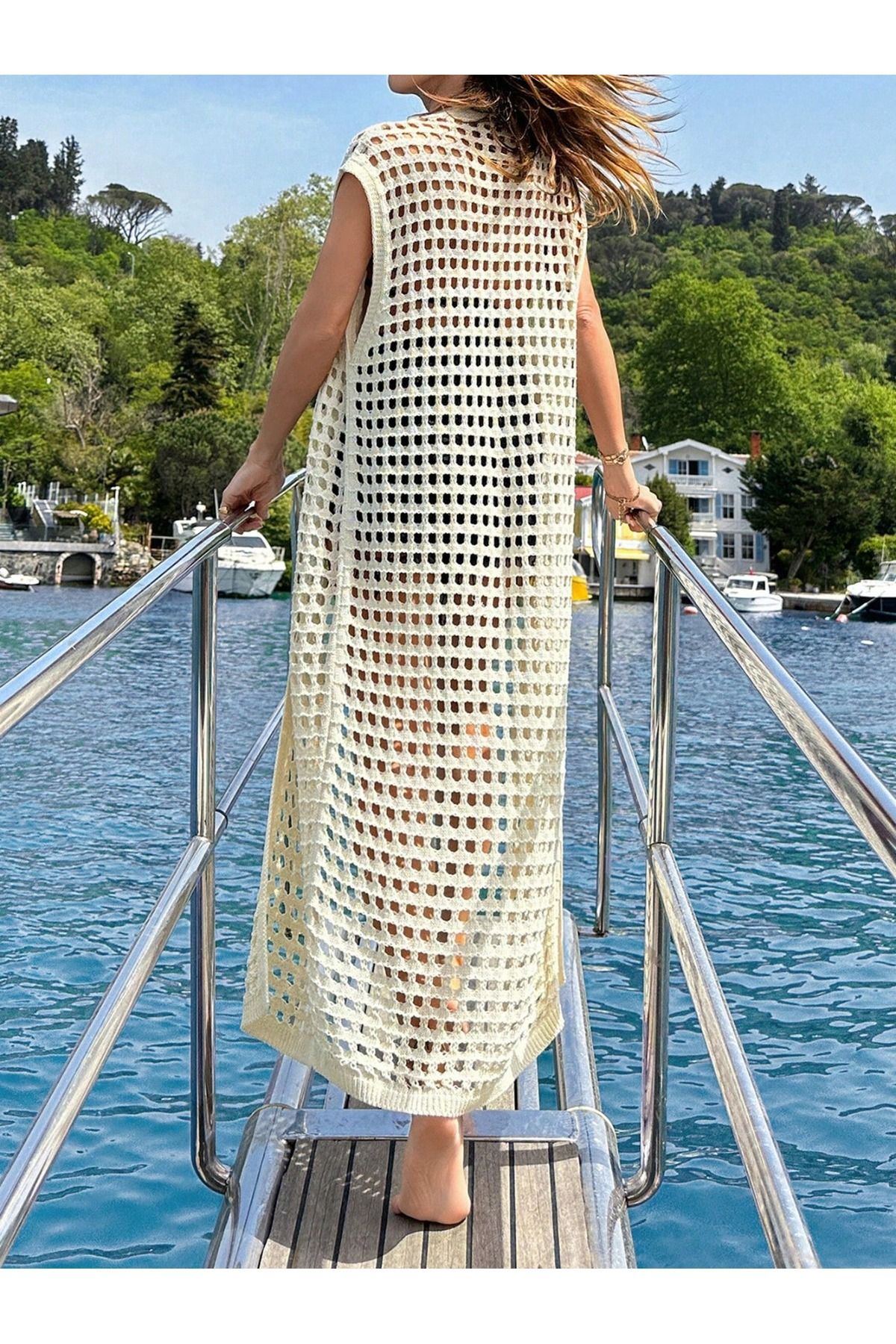 GZT TEKSTİL-Γυναικείο διάτρητο πλεκτό μπουφάν Pareo 3