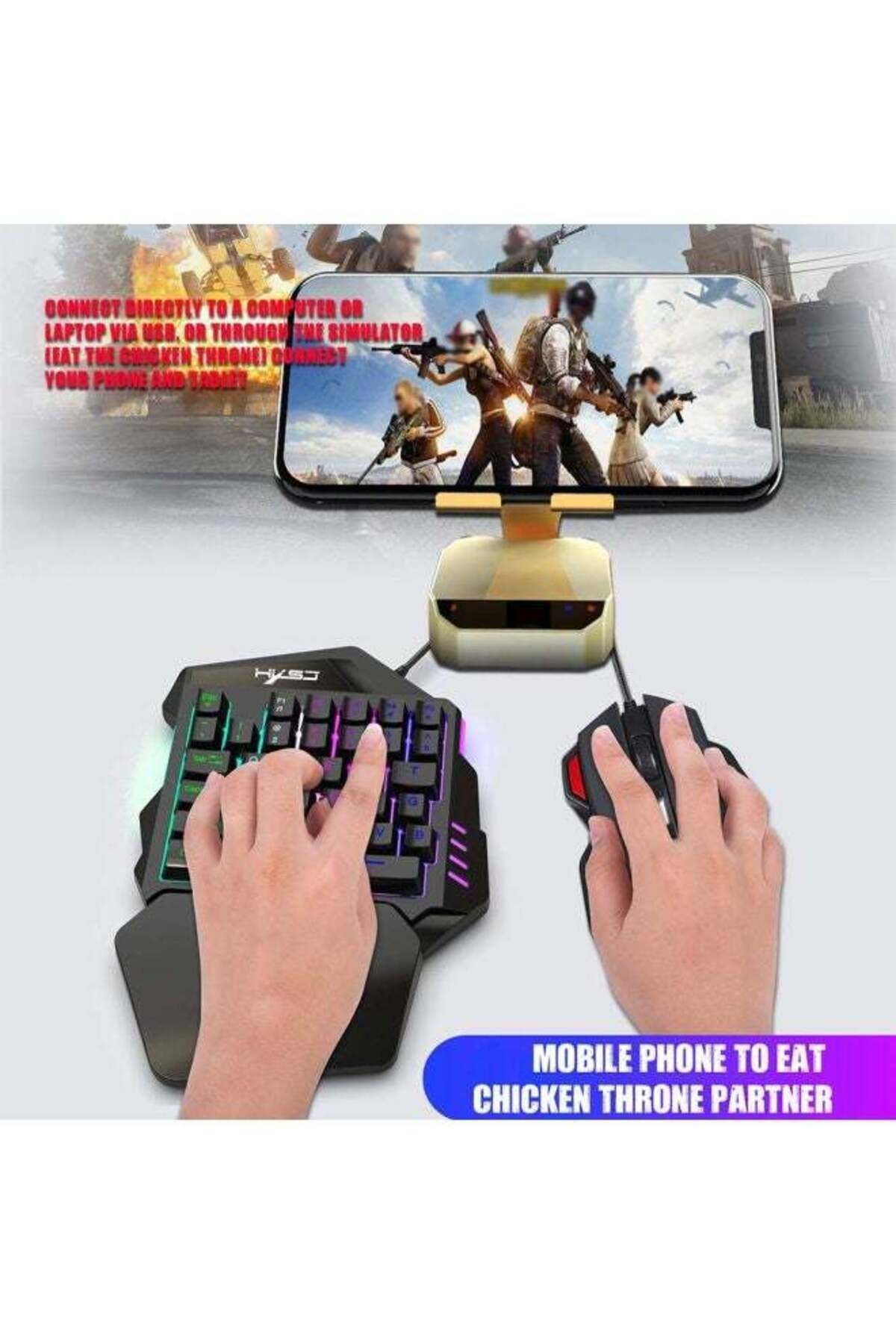 fulina-V100 One-Handed Gaming Keyboard And Mouse Set,Gets Rid Extra Keys,Hotkeys Right at Your Fingertips 2