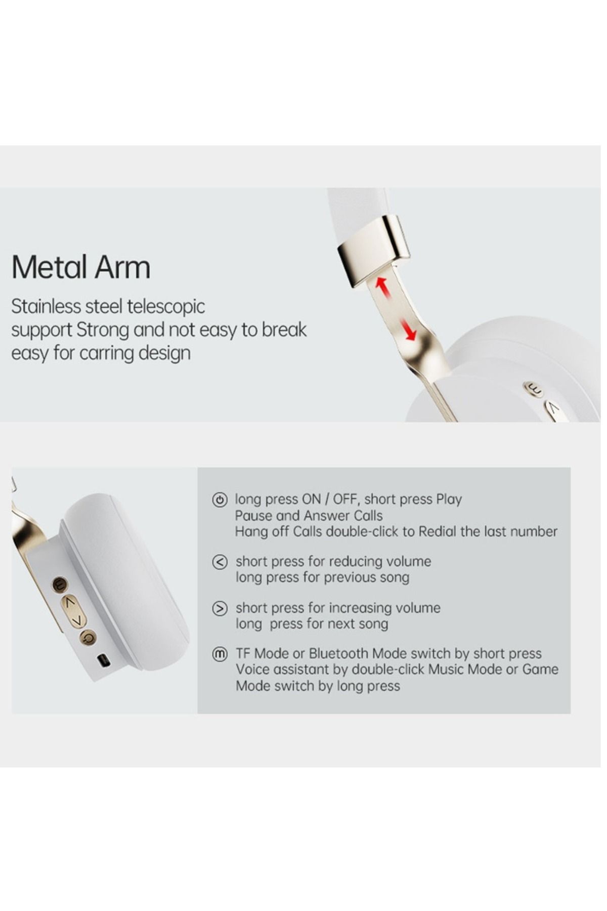 Fingertime-P3 Wireless Bluetooth Headphones with ENC and ANC Noise Cancellation 6