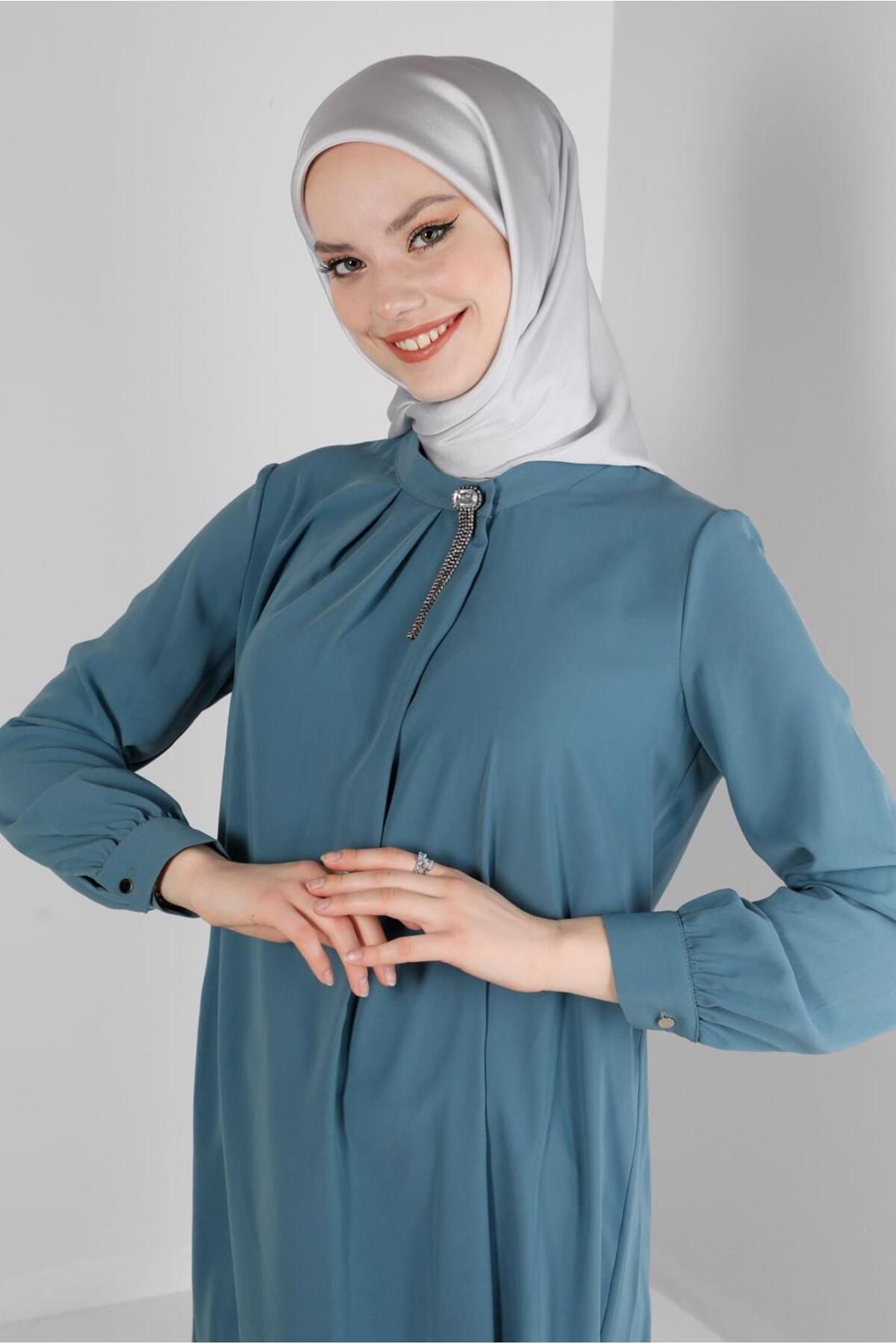 تونیک پلیسه دار سنگی 43586 Alvina