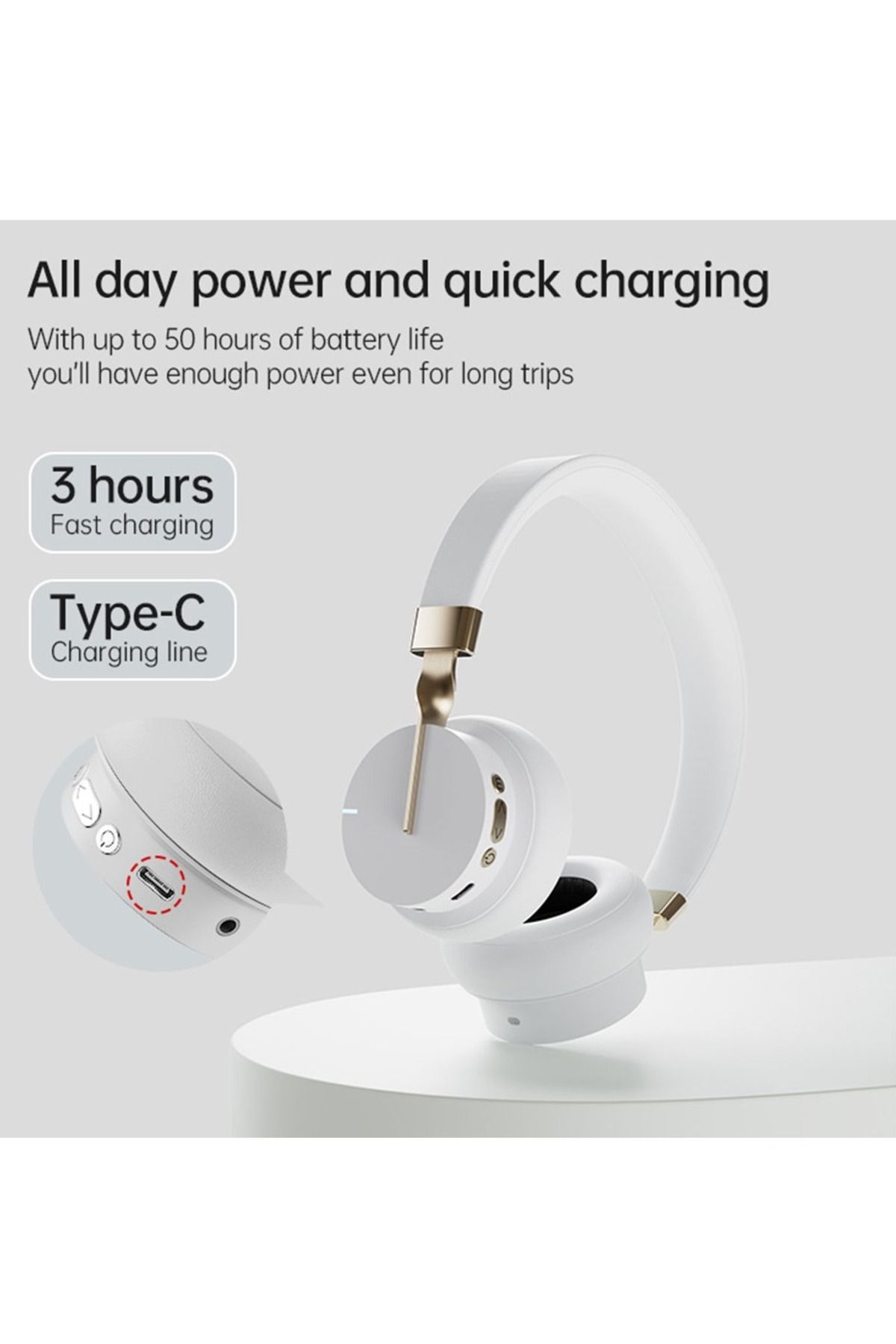 Fingertime-P3 Wireless Bluetooth Headphones with ENC and ANC Noise Cancellation 4