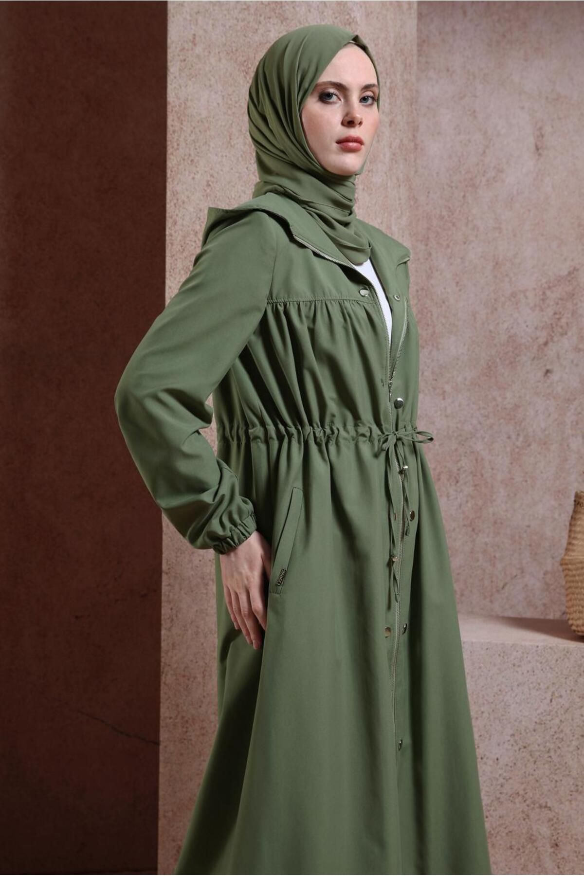 مانتو ترنچ کلاهدار 10873 Alvina