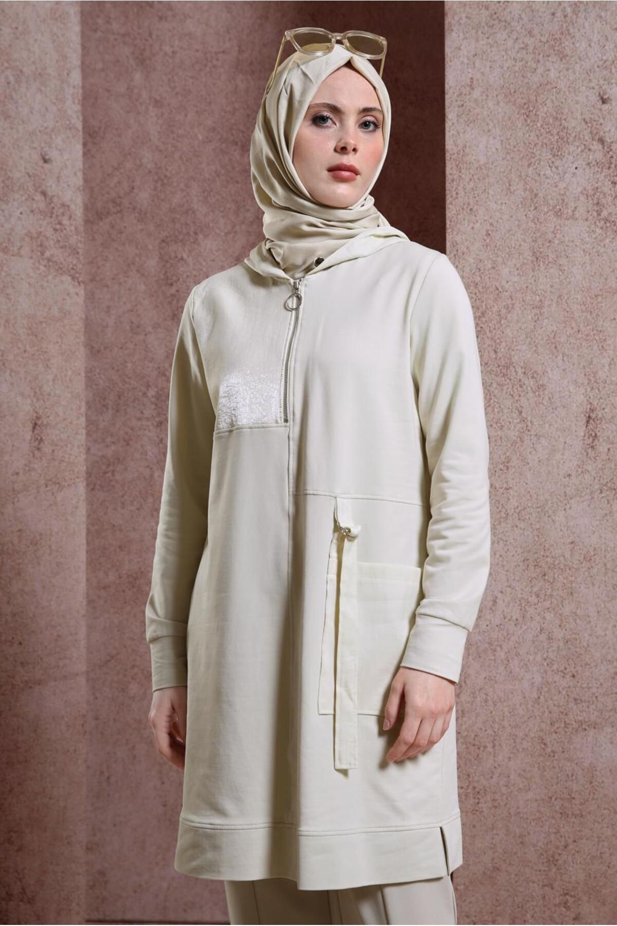 تونیک ورزشی کلاه دار 44453 Alvina