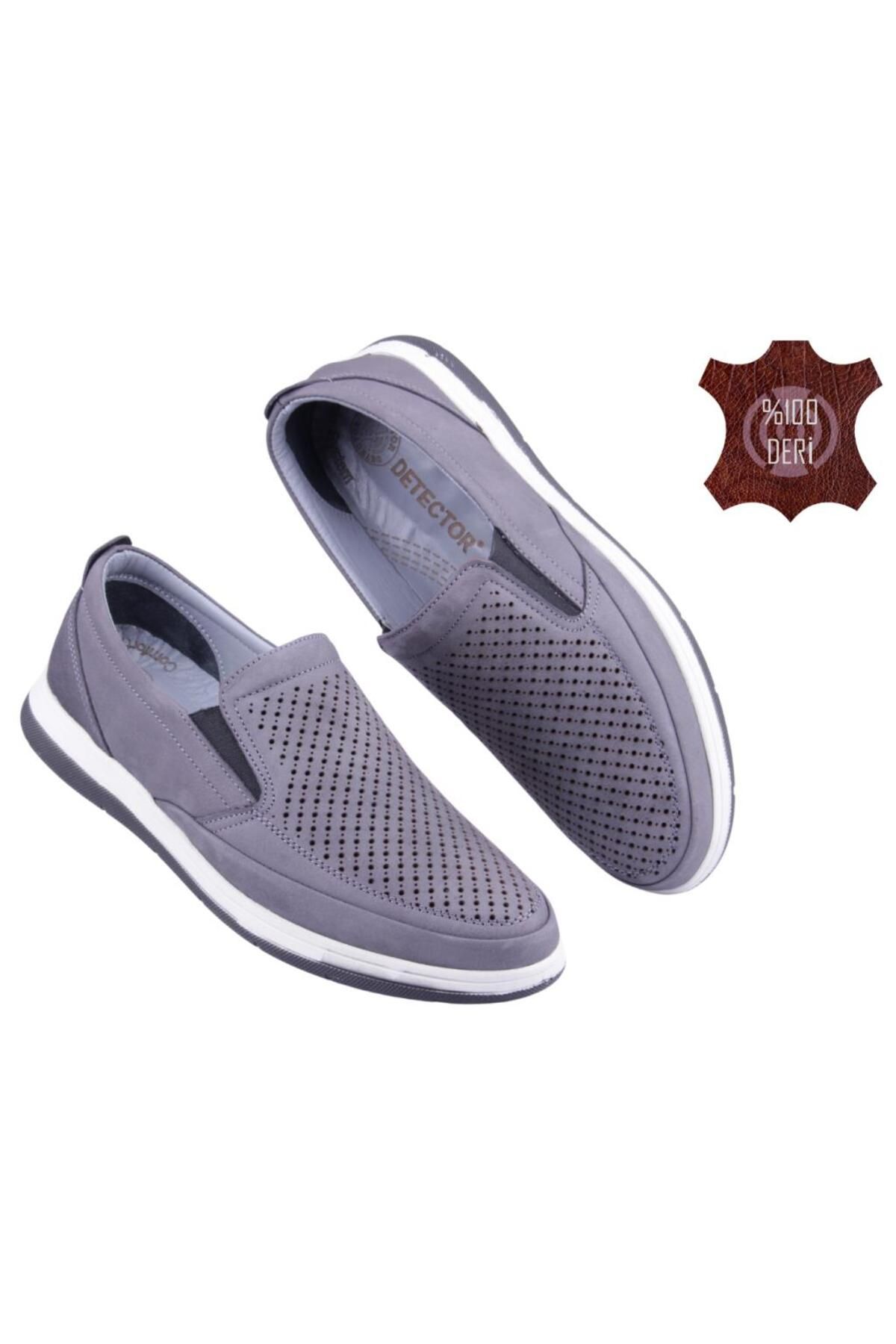 DETECTOR-Genuine Leather Orthopedic Perforated Men's Casual Shoes 046 3