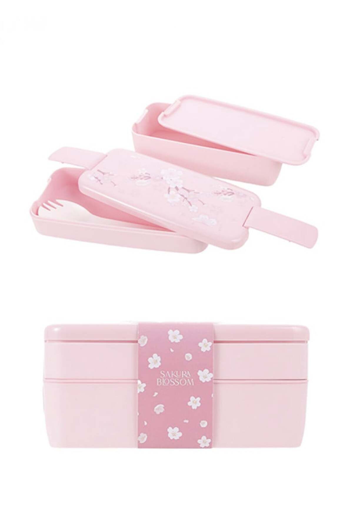 Miniso-Sakura Blossom Series Double-Layer Bento Lunch Box - 750ml 1