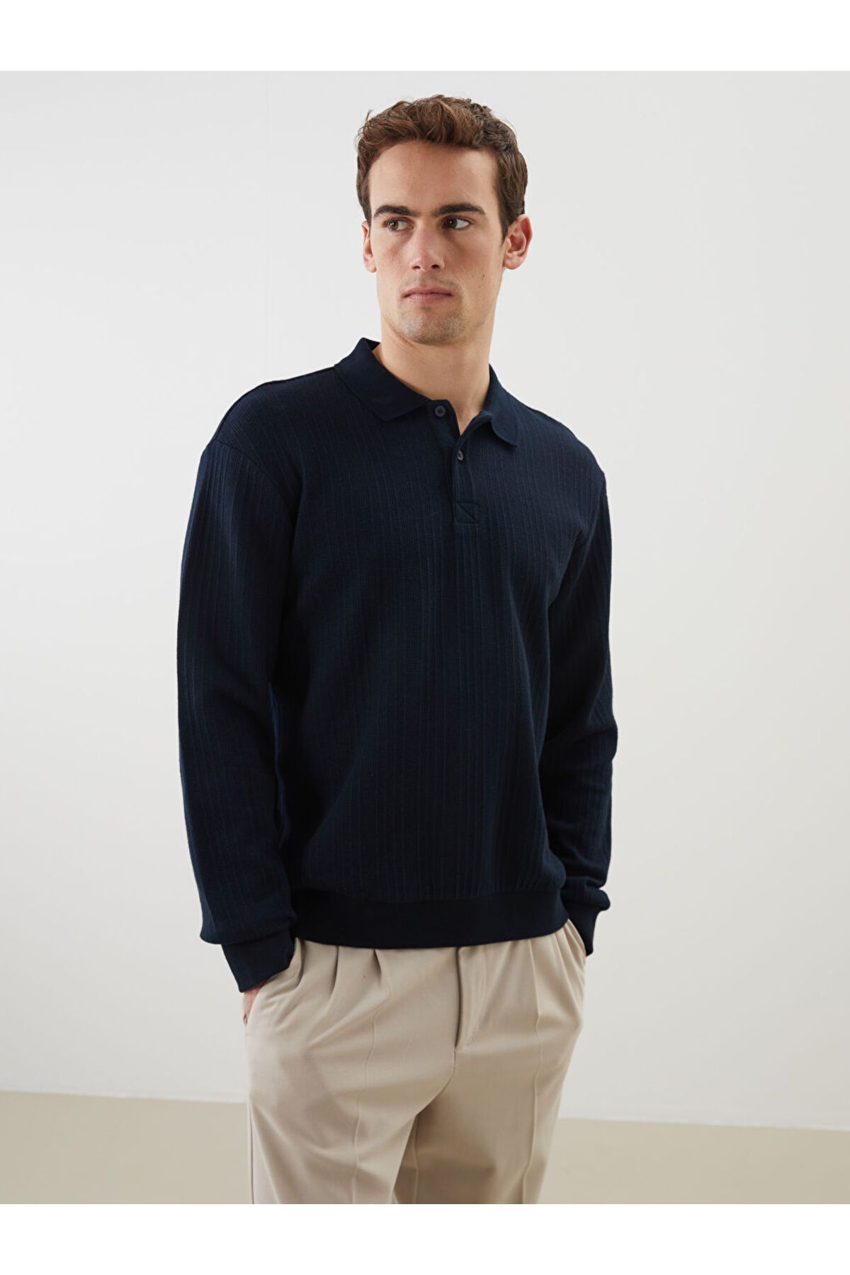 LC Waikiki Polo Yaka Erkek Sweatshirt