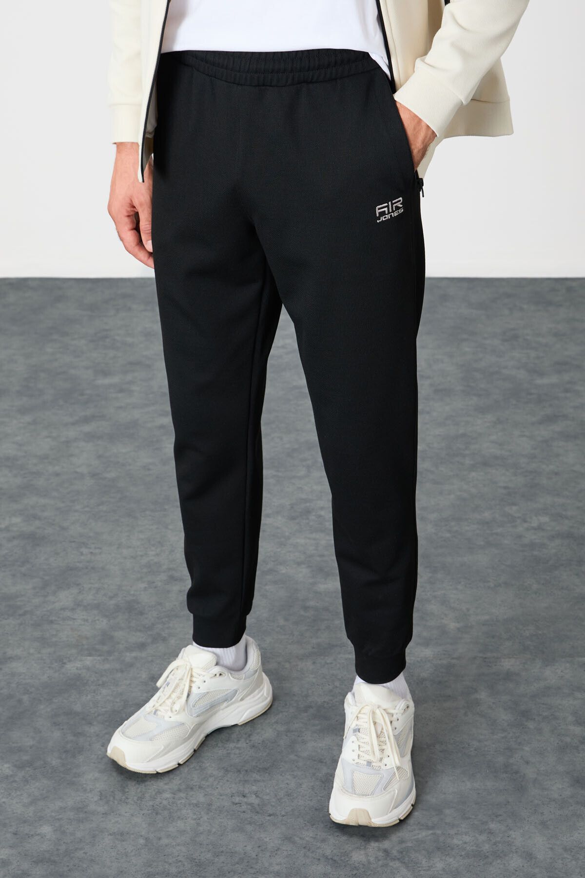ست گرمکن مردانه BEIGE مشکی SURFACE TEXTURED STANDARD FIT TEAM TRACKSUIT MALE 85248 Air Jones