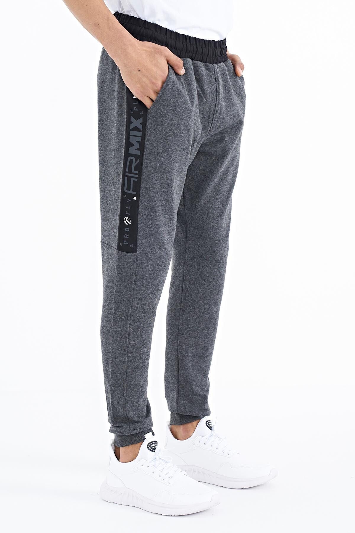 AIR JONES-Pantalon de trening pentru bărbați Paul Anthracite Melange Jogger - 84915 8