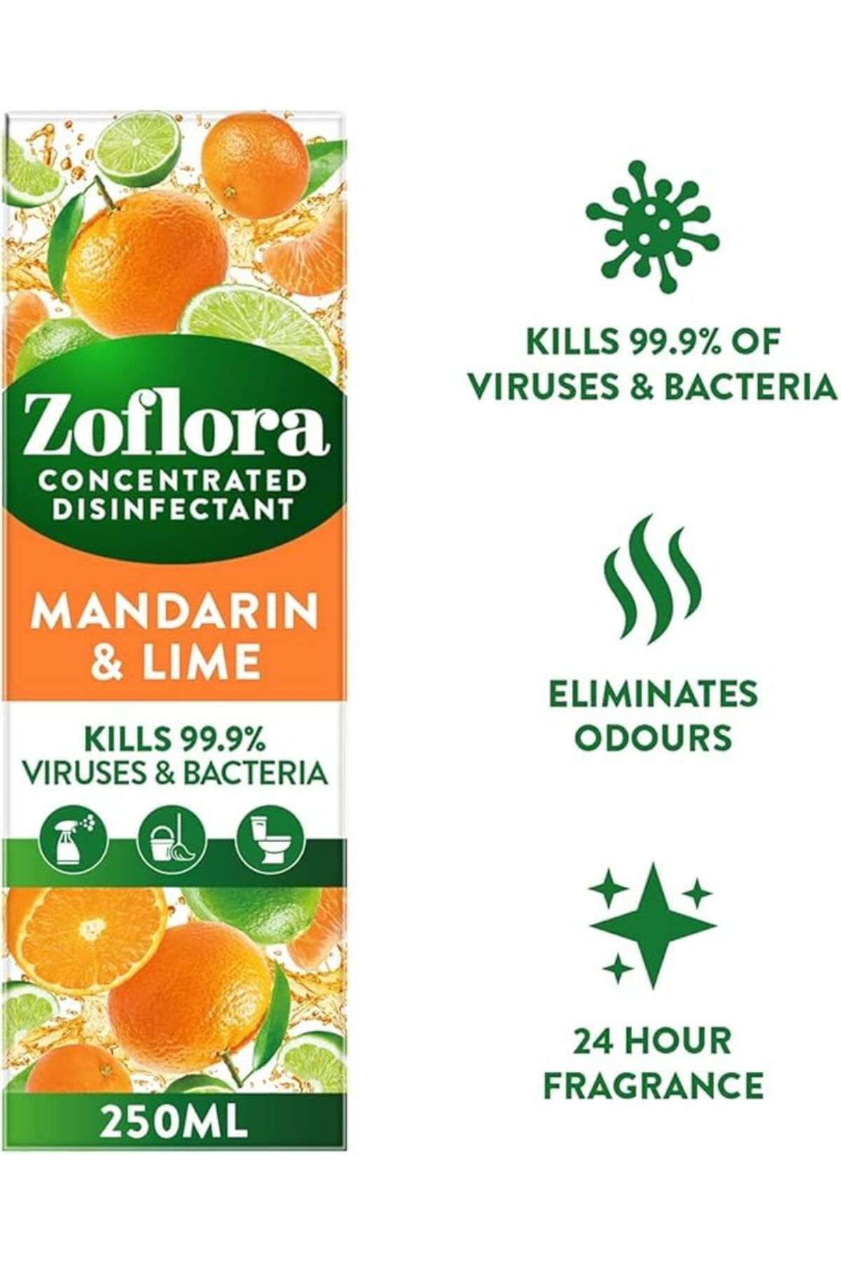 Zoflora-Multipurpose Disinfectant Mandarin & Lime 250ml 3