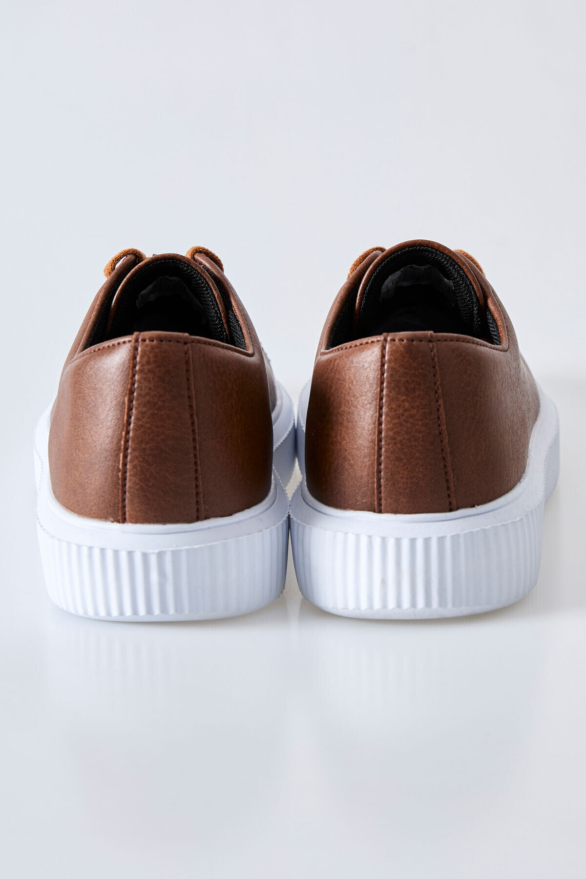TOMMY LIFE-Artificial Leather Men's Sports Shoes - Tan, Lace-up and Perforated - 89129 7