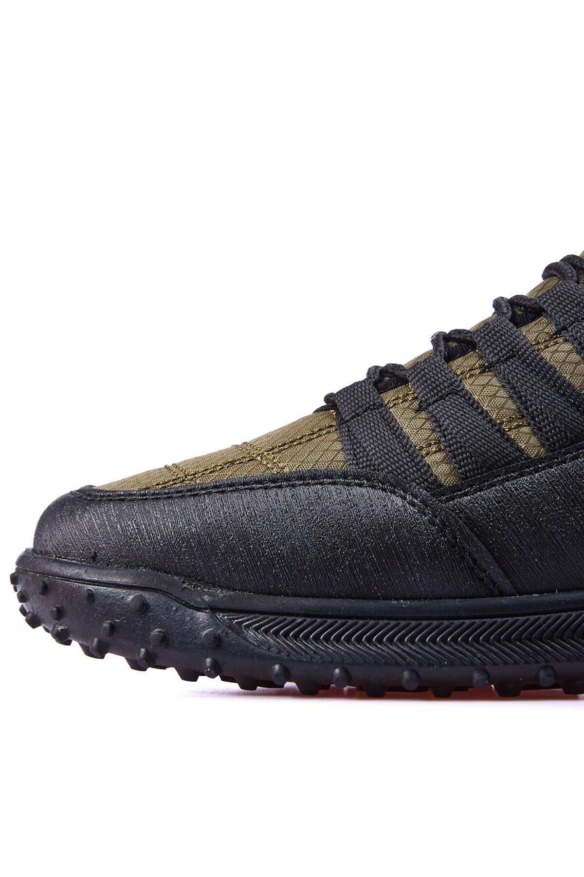 TOMMY LIFE-Detailní pánská sportovní obuv z umělé kůže v khaki šněrování - 89114 3