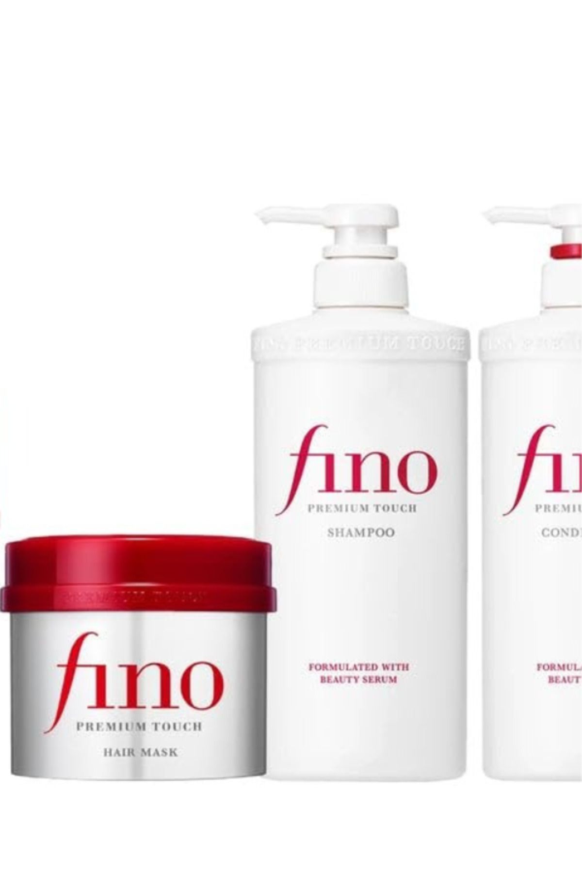 Fino-Premium Touch Moist Hair Care Set Shampoo, Conditioner, Mask & Oil for Dry Damaged Hair & Scalp 1