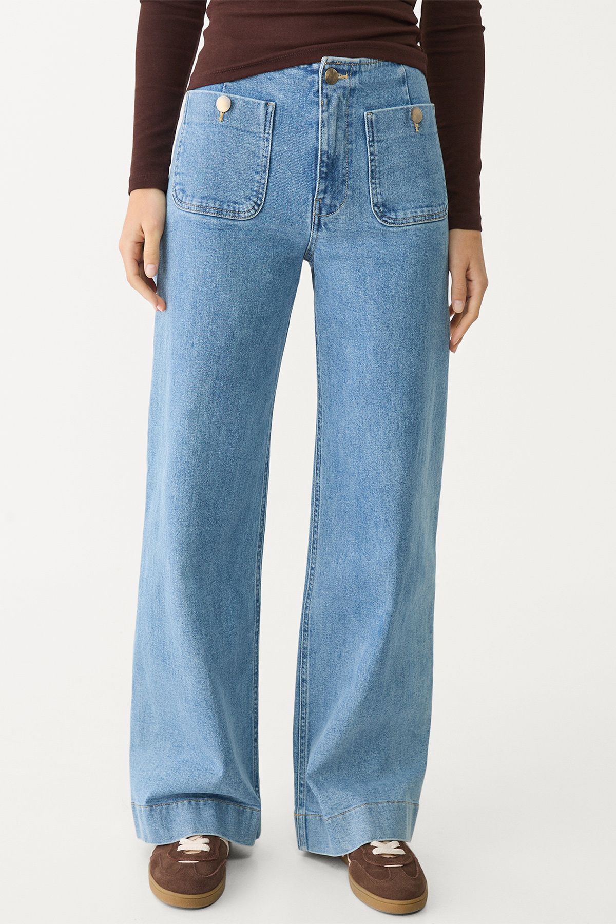Stradivarius-D77 Minimalist jeans with pockets 2
