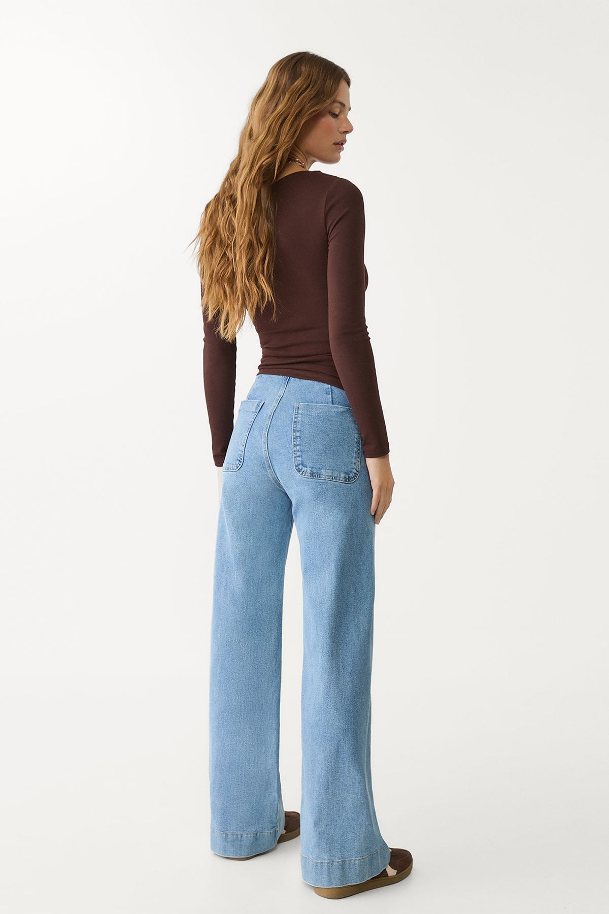 Stradivarius-D77 Minimalist jeans with pockets 3