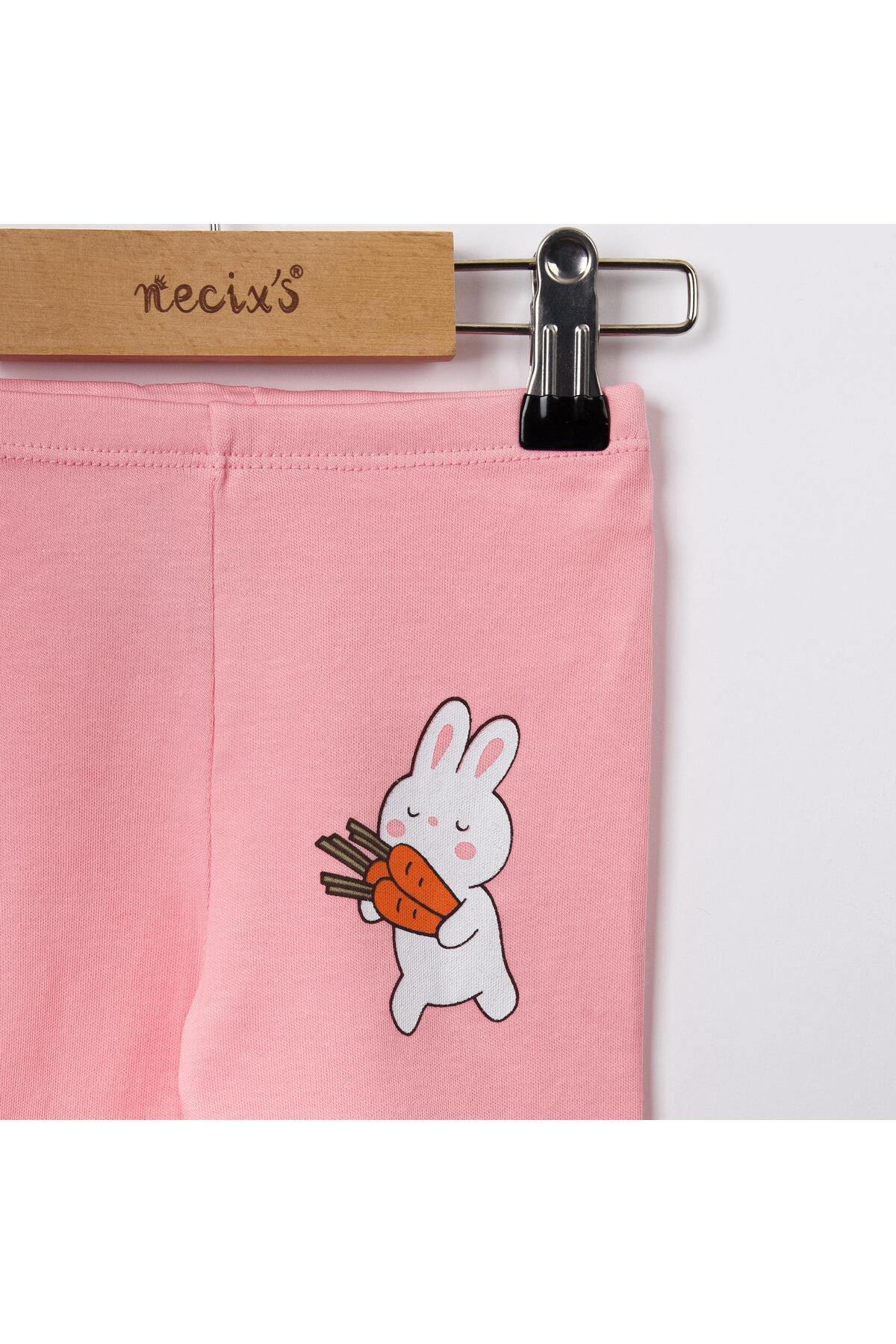 Necix's Tavşan Temalı Kız Bebek İkili Patikli Alt Pembe fotoğrafı 3 (önizleme)