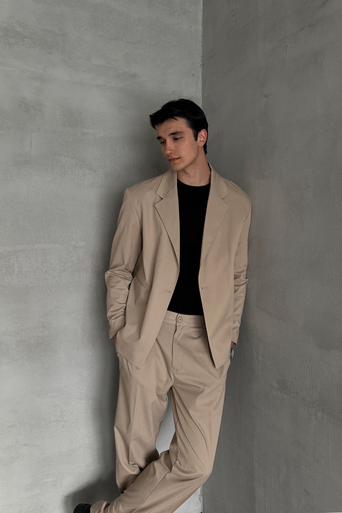 HYMAN-Men's One Button Oversize Suit 3