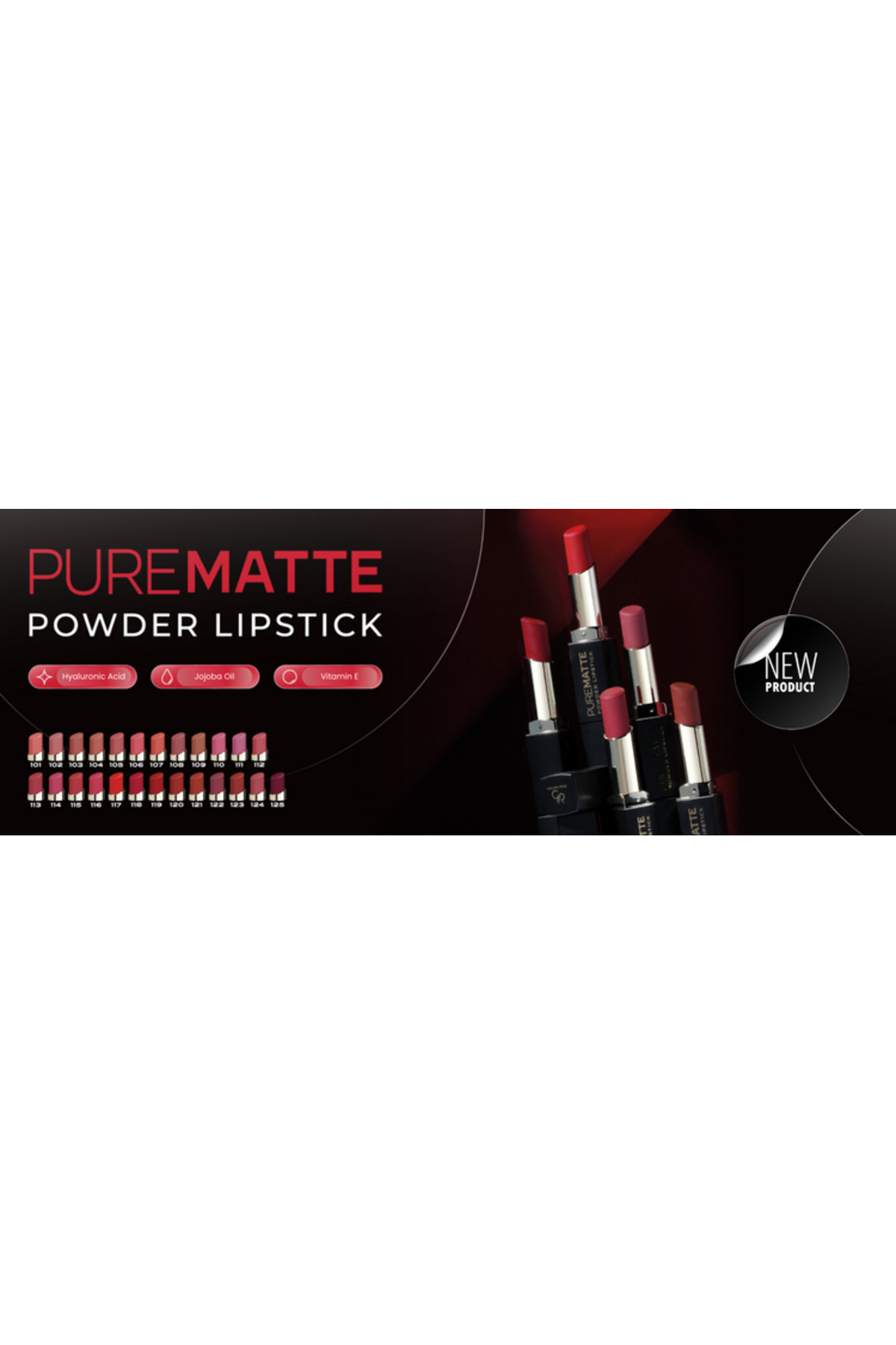 Golden Rose-Golden Rose Pure Matte Powder Lipstick No:108 3