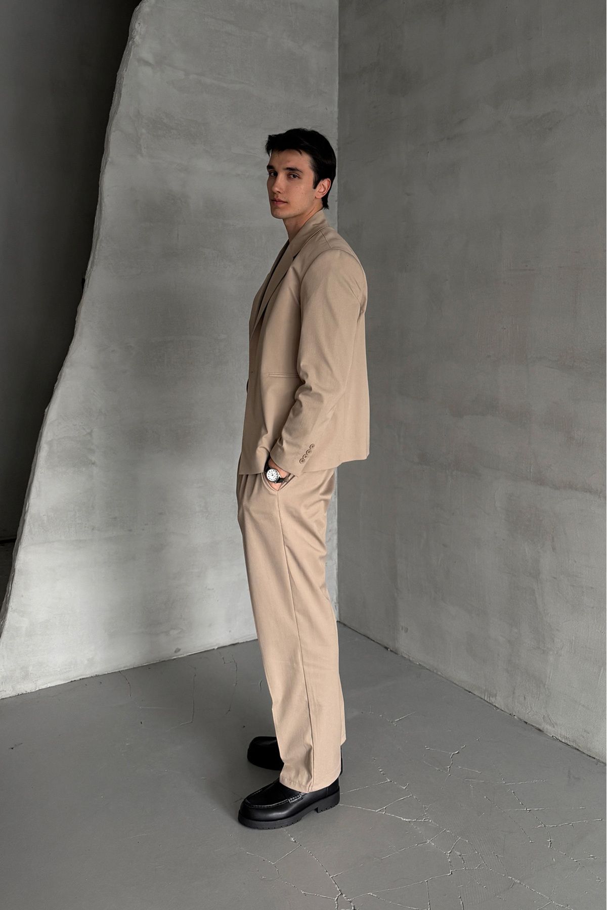 HYMAN-Men's One Button Oversize Suit 2