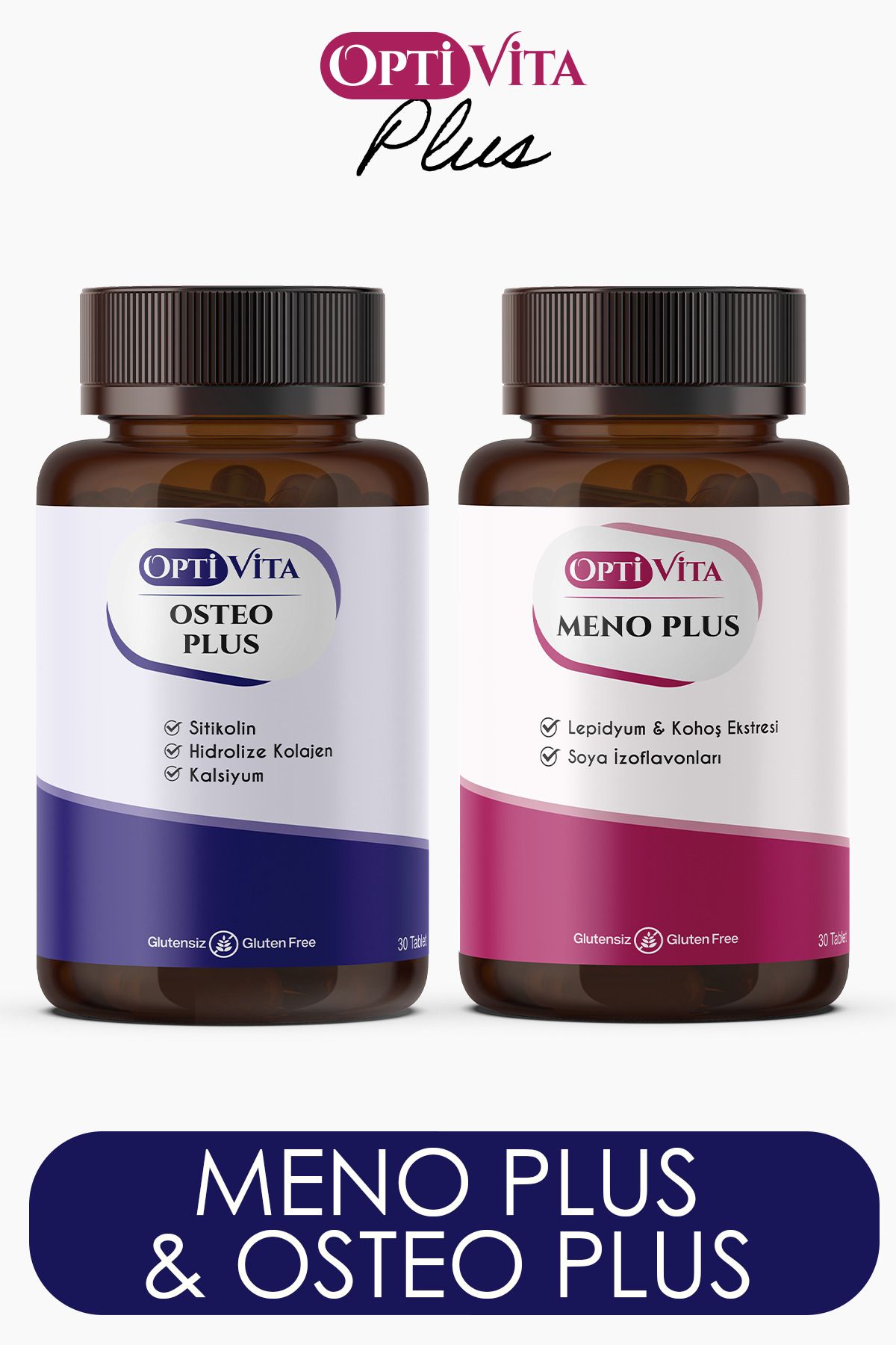 Optivita 2'li Paket: Optivita Meno Plus + Osteo Plus Dönemi Multivitamin &