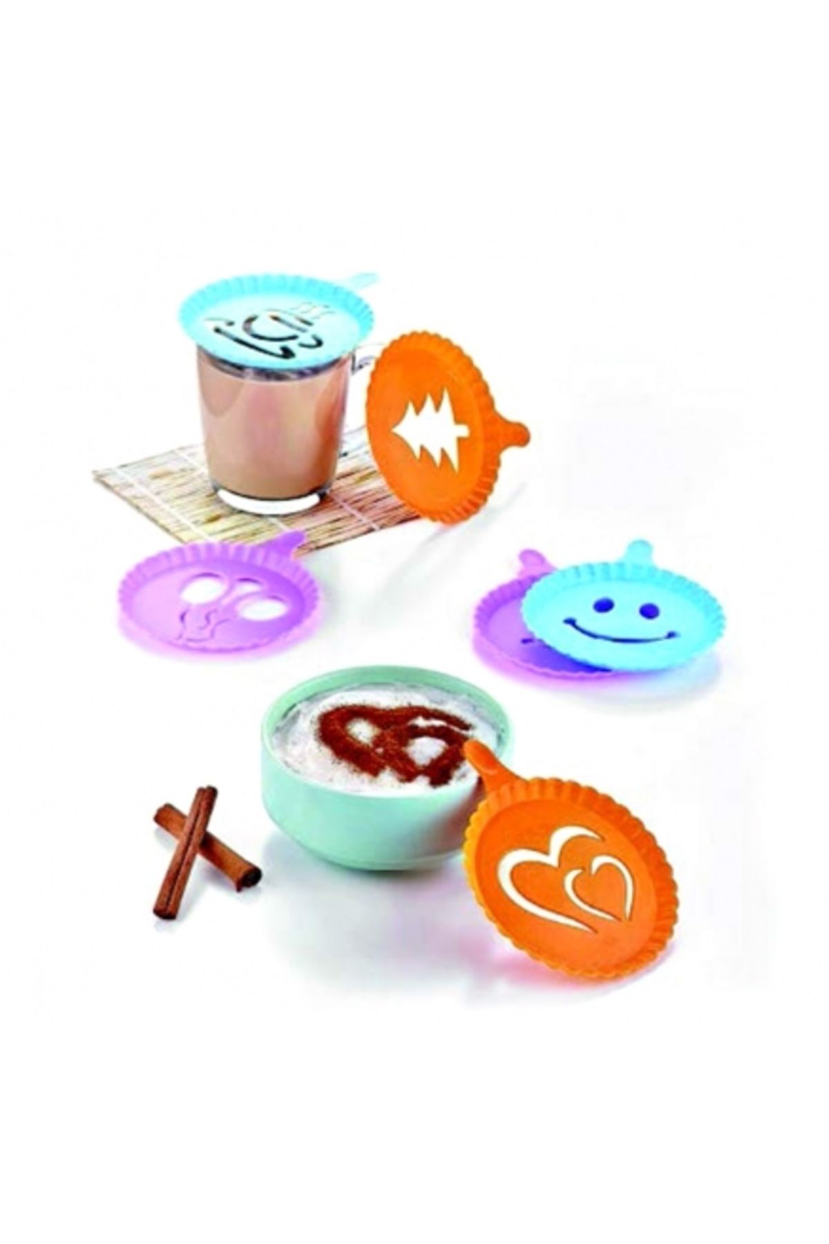 feifei Renkli Kahve Süsleme Şablonları - 4Lü Magic Süsleme Şablonu