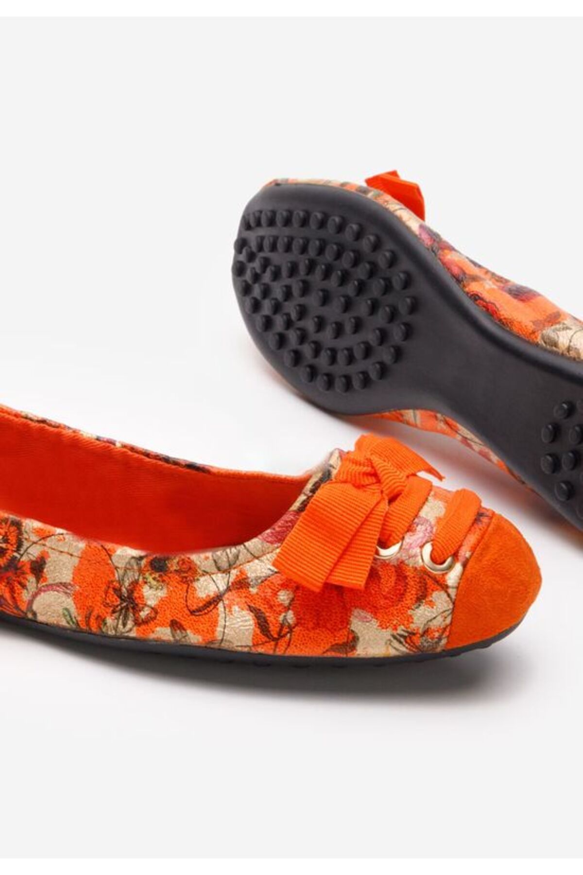 B T Shoes-Balerini dama Doriya V4 portocalii 5