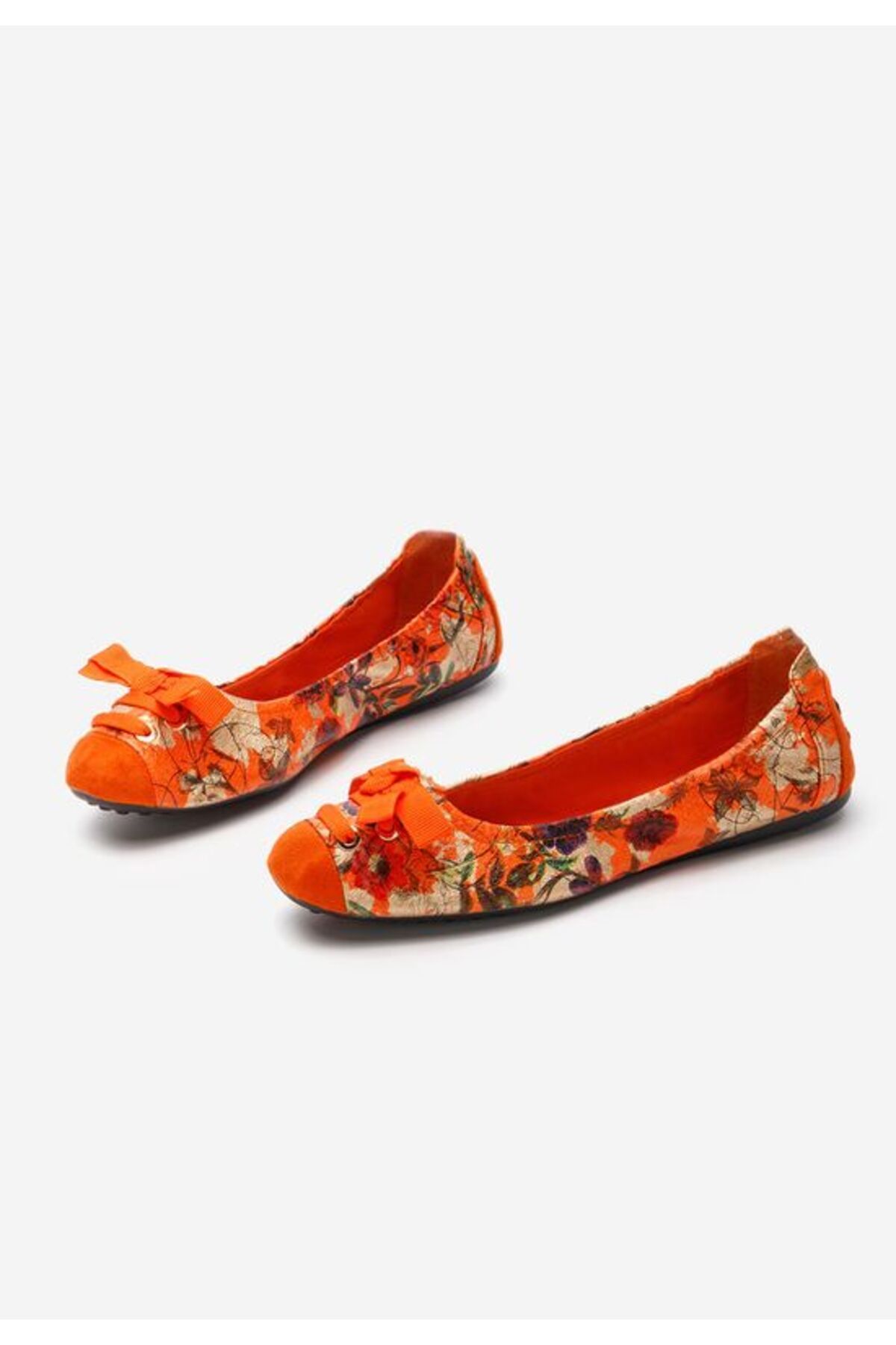 B T Shoes-Balerini dama Doriya V4 portocalii 4