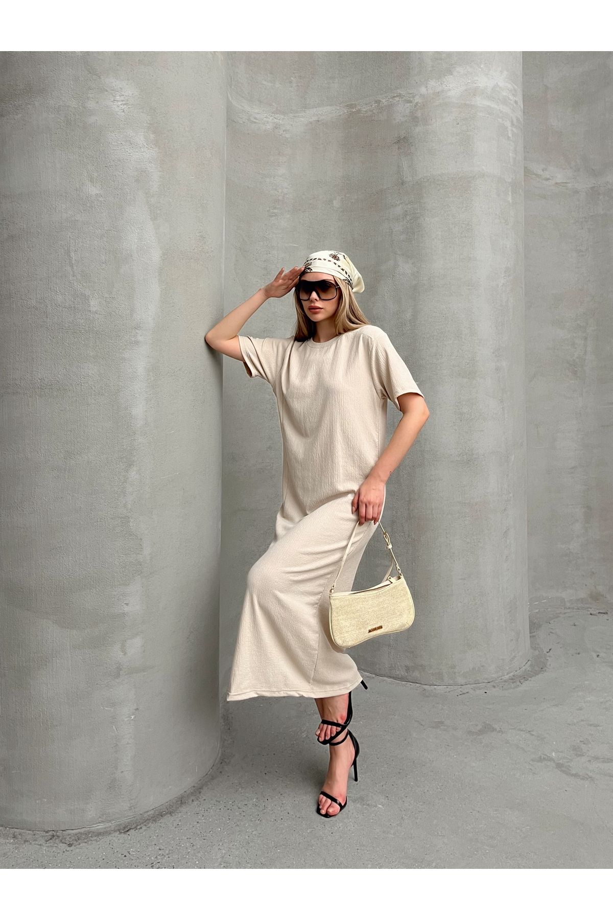 AFROGİYİM-Women's Relaxed Fit Kimono Dress 3