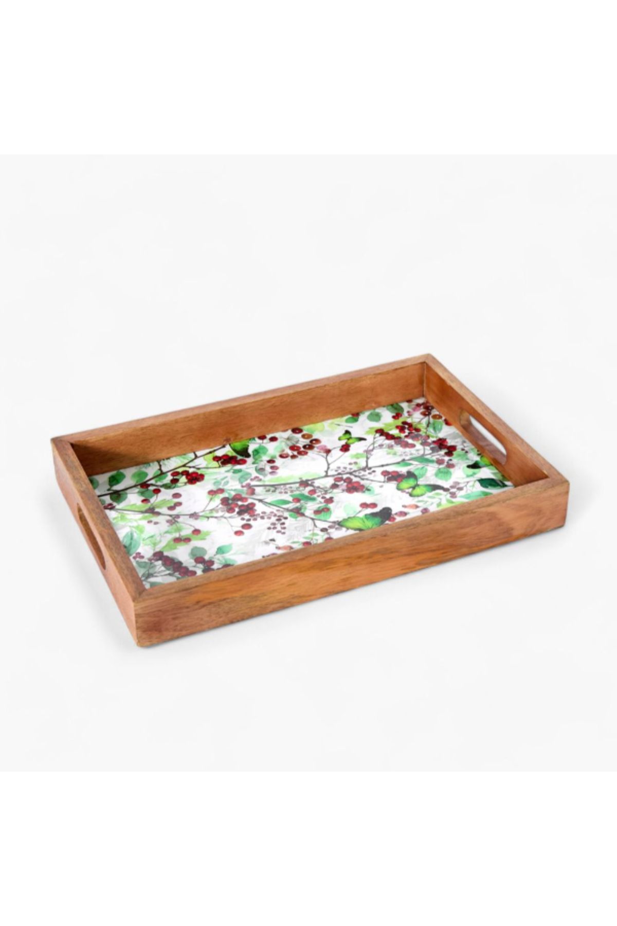 Home Box-Berry Wooden Tray - 38x25x4.5 cm 5