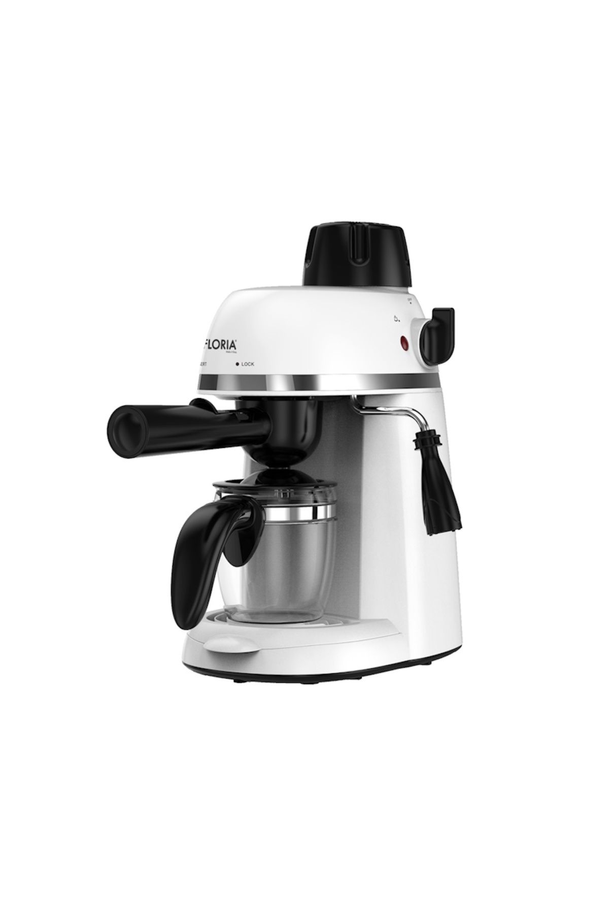 Floria Espressor Floria Zln9359 Alb, Putere 800w, Presiune De 3.5 Bari, Usor De Curatat - One Size