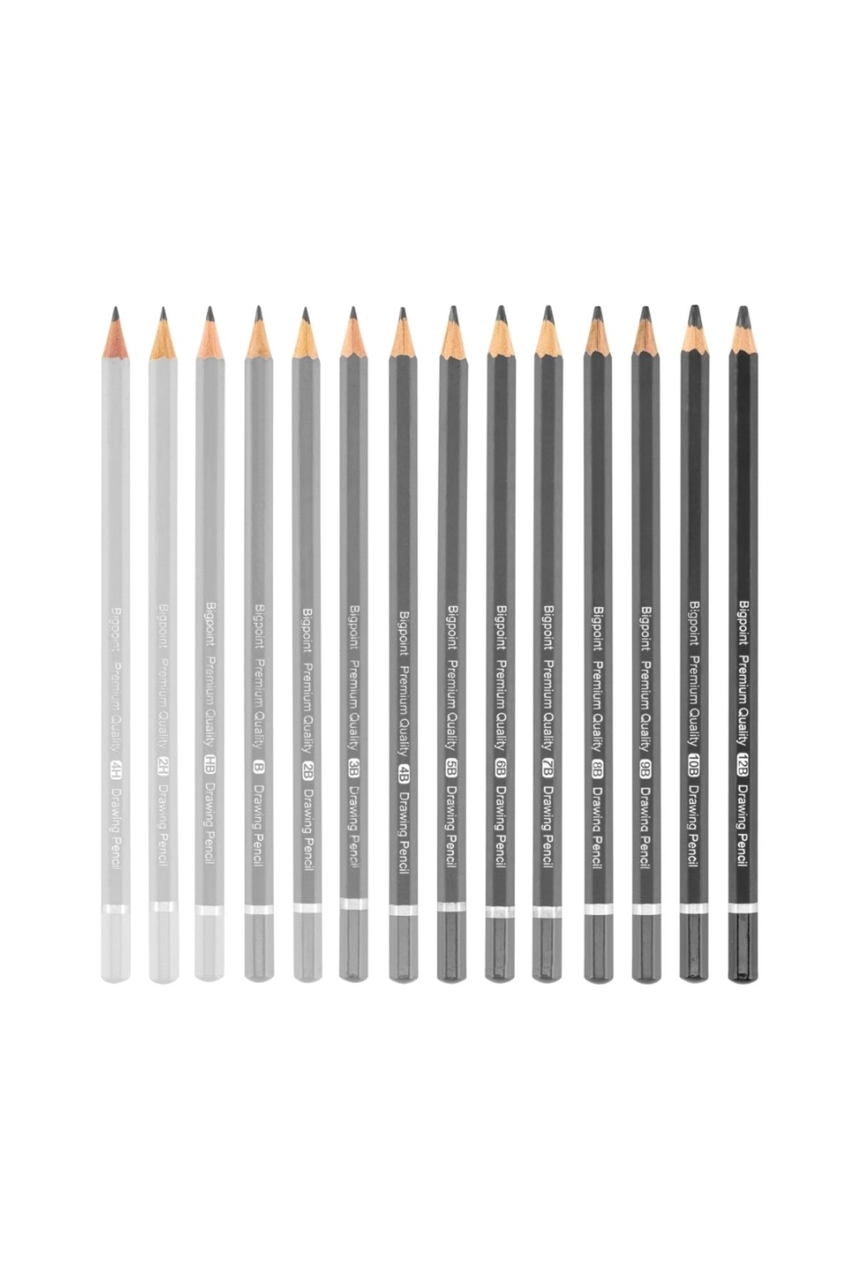 Bigpoint-|   Graduated Pencil 6B – for Technical Drawing and Sketching, Hexagonal Body 2