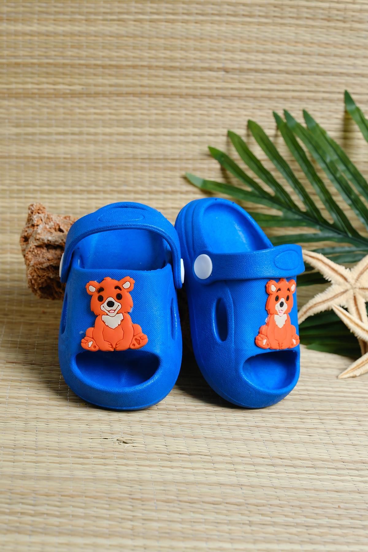 Oksit-Minta Orthopedic Non-Slip Sole Children's Sandals Slippers with Teddy Bear Figure 3