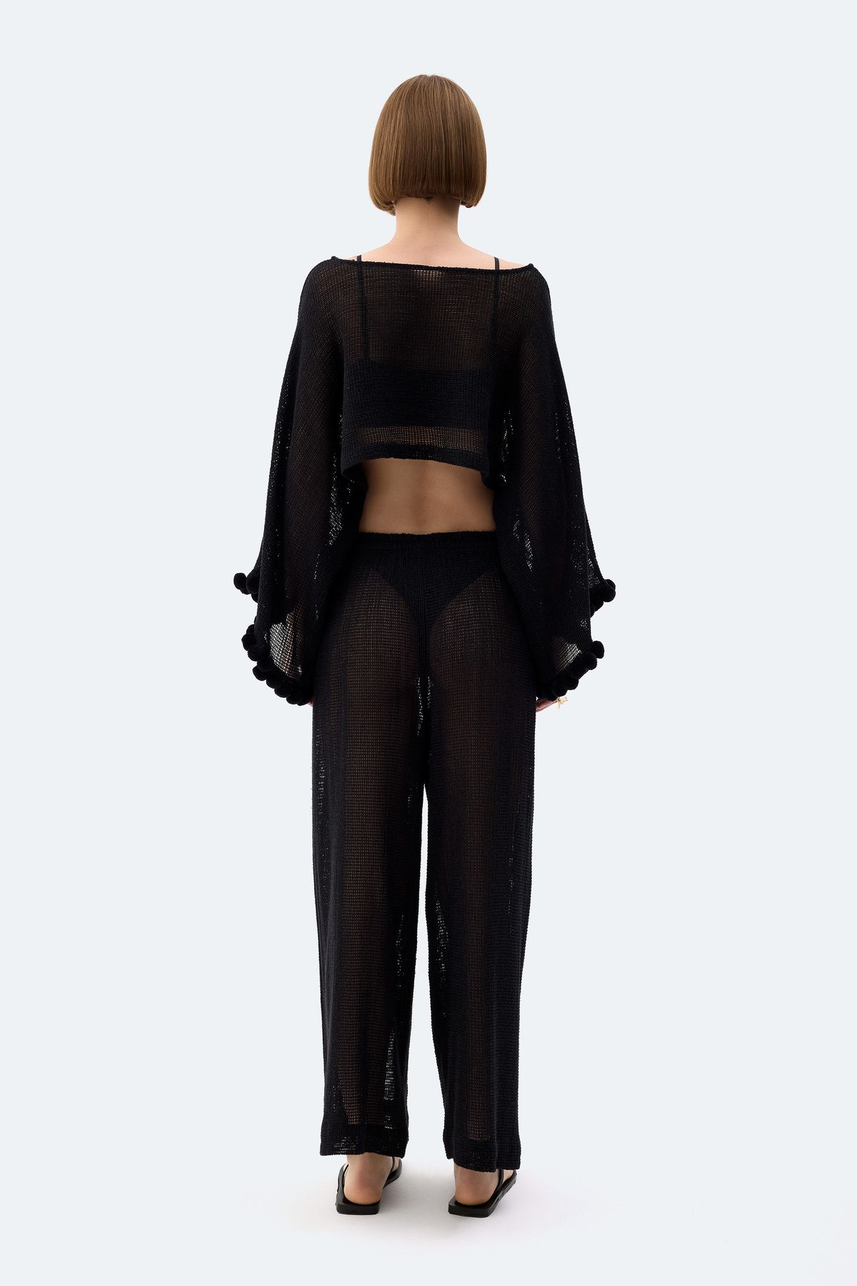 İKİKIZ-Black Crochet Blouse 2