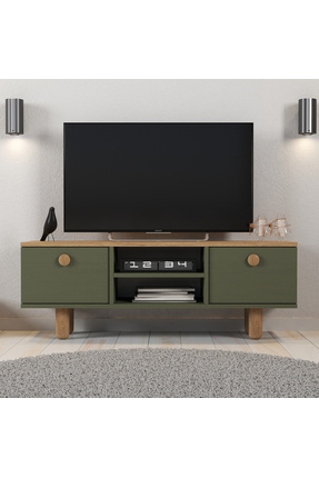 TESSA MOBİLYA 120 Cm Bohem Yaprak Tv Sehpası 50'' Tv Uyumlu Bohem Ayaklı Geni...