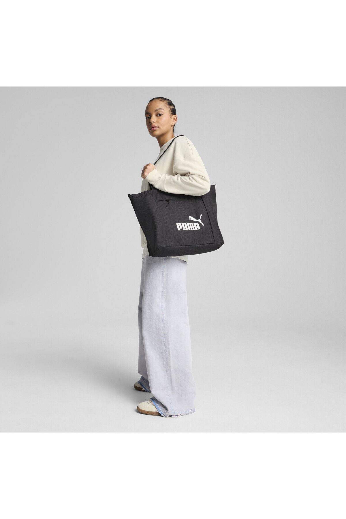 Puma Geantă De Umăr Neagră Base Shopper 01 Femeie - Mărime unică