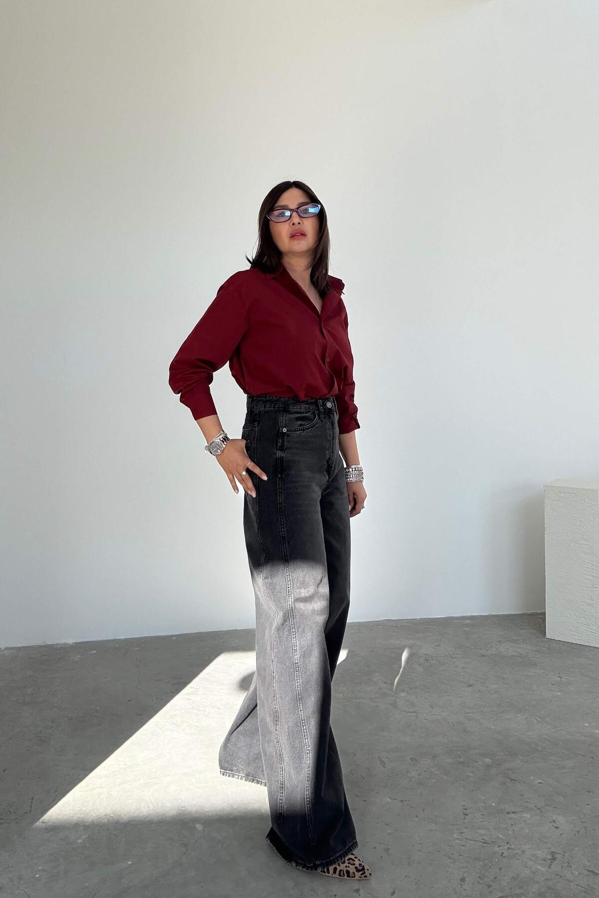 ELVAN TOLON-Black Grind Wide Leg Jean 5